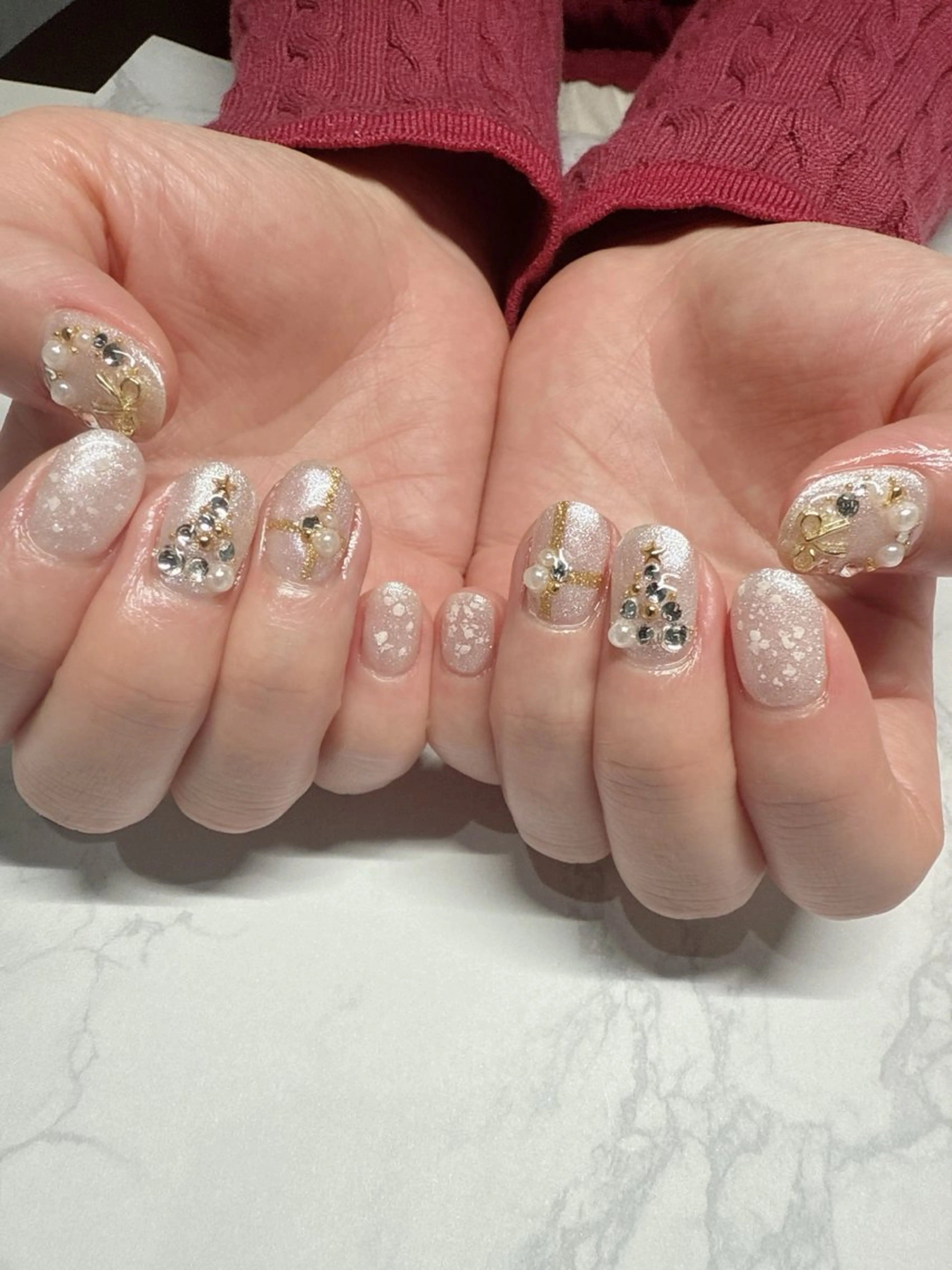 ネイル 冬ネイル クリスマス ハンドネイル nailist SATO【銀座】のネイルデザイン