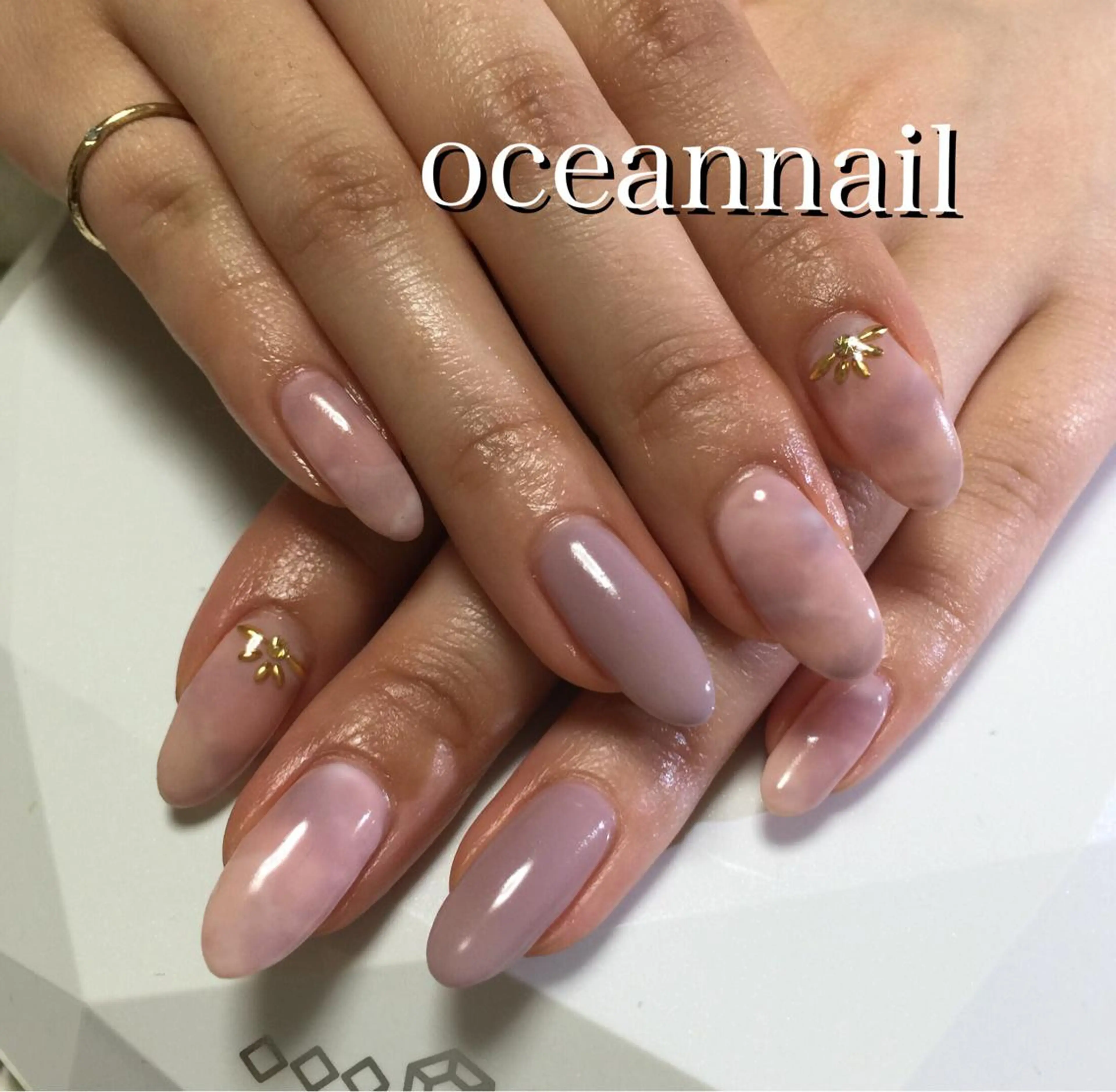 ネイル 大理石ネイル(マーブル) プライベートサロン oceannailのネイルデザイン