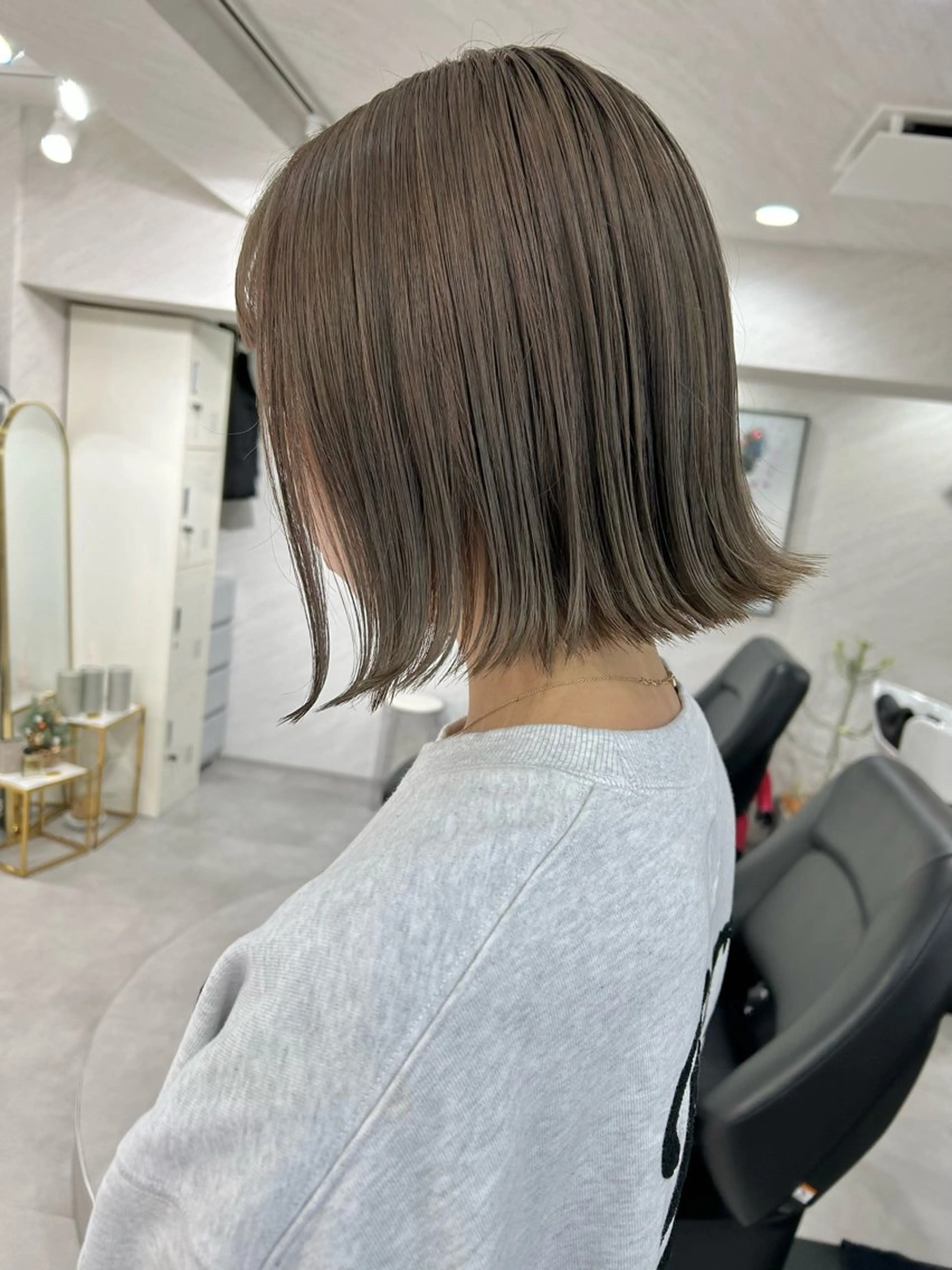 ミディアム カラー ヘアカラー トリートメント 髪質改善will hairdesignのヘアスタイル