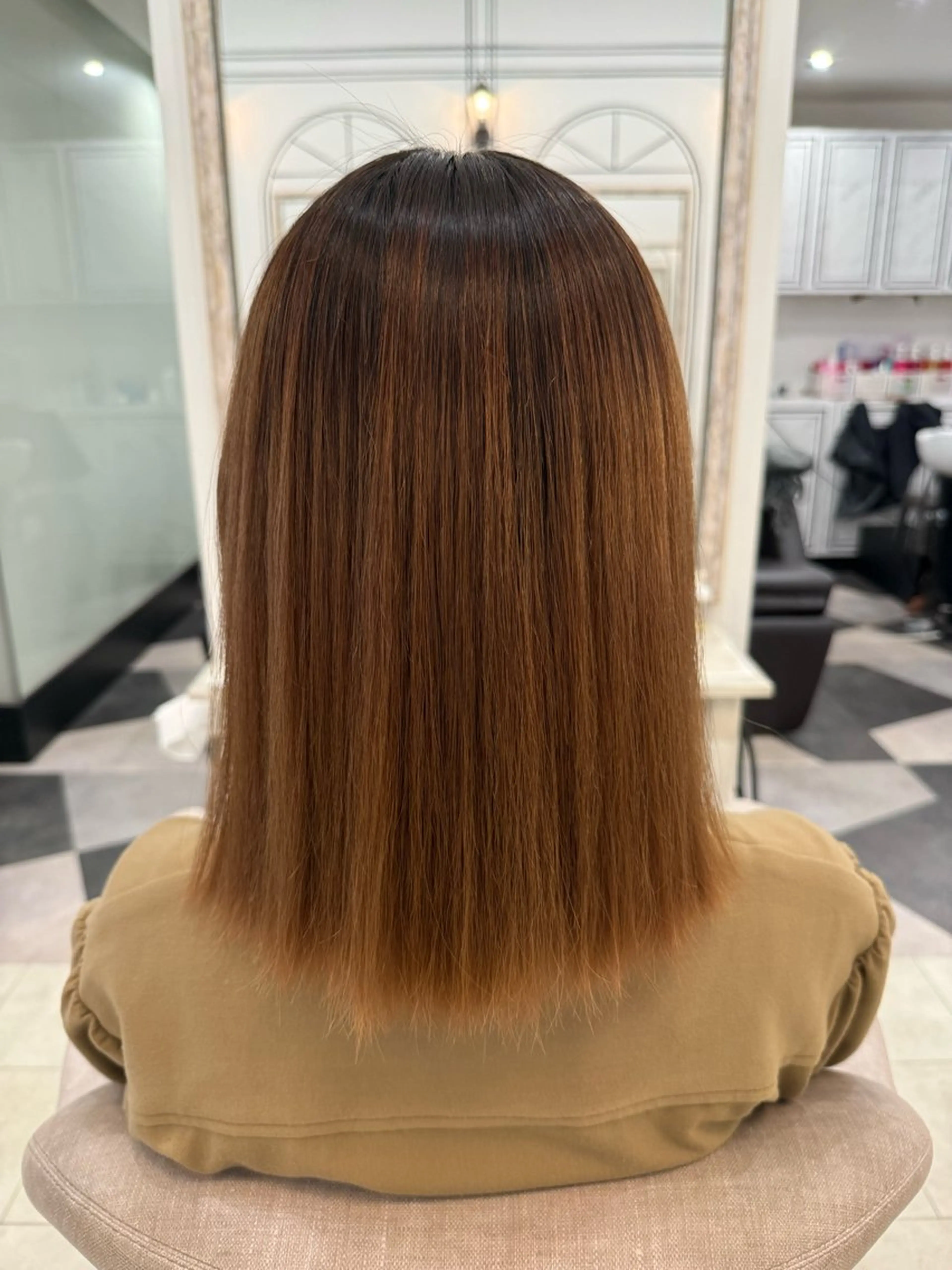 ミディアム 縮毛矯正 縮毛矯正 Eclat【エクラ】所属・三上 莉里のヘアスタイル