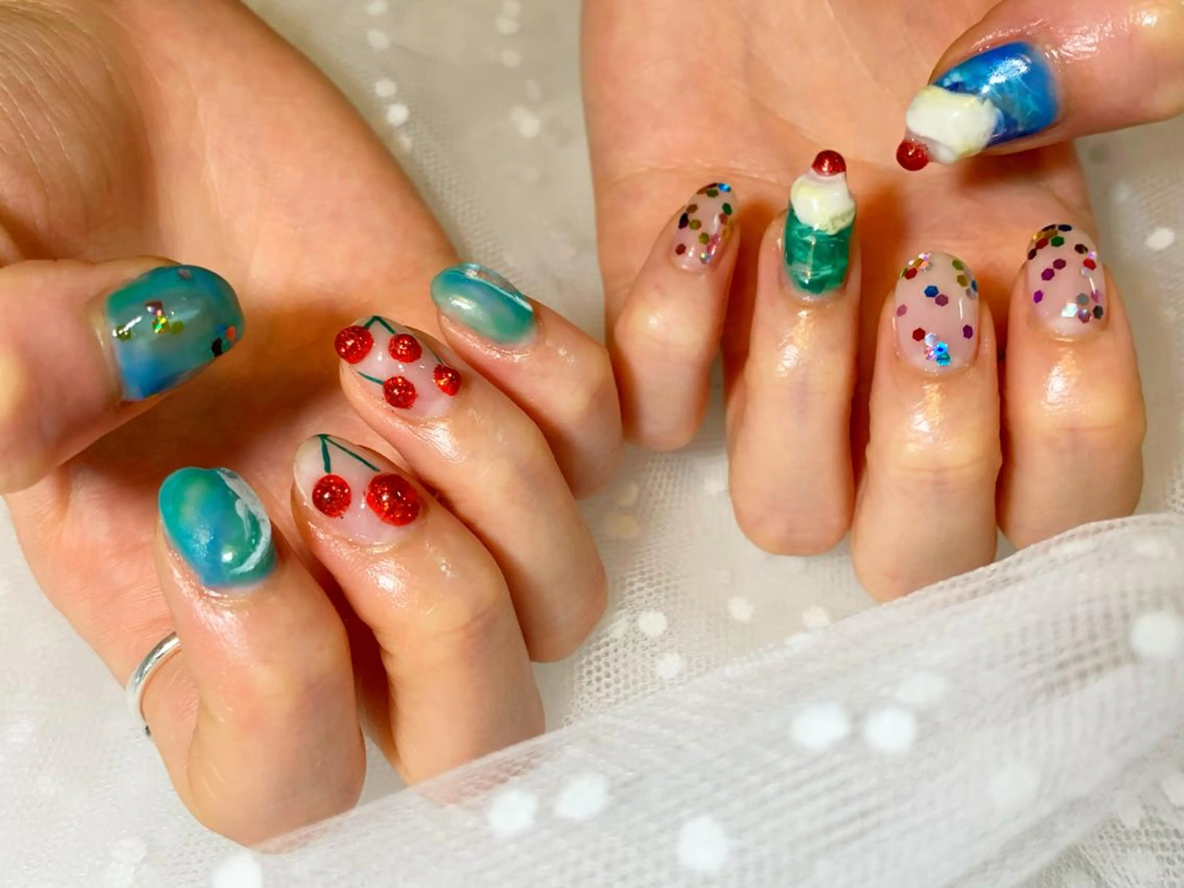 ネイル ハンドネイル フットネイル GéRanium Harukaのネイルデザイン