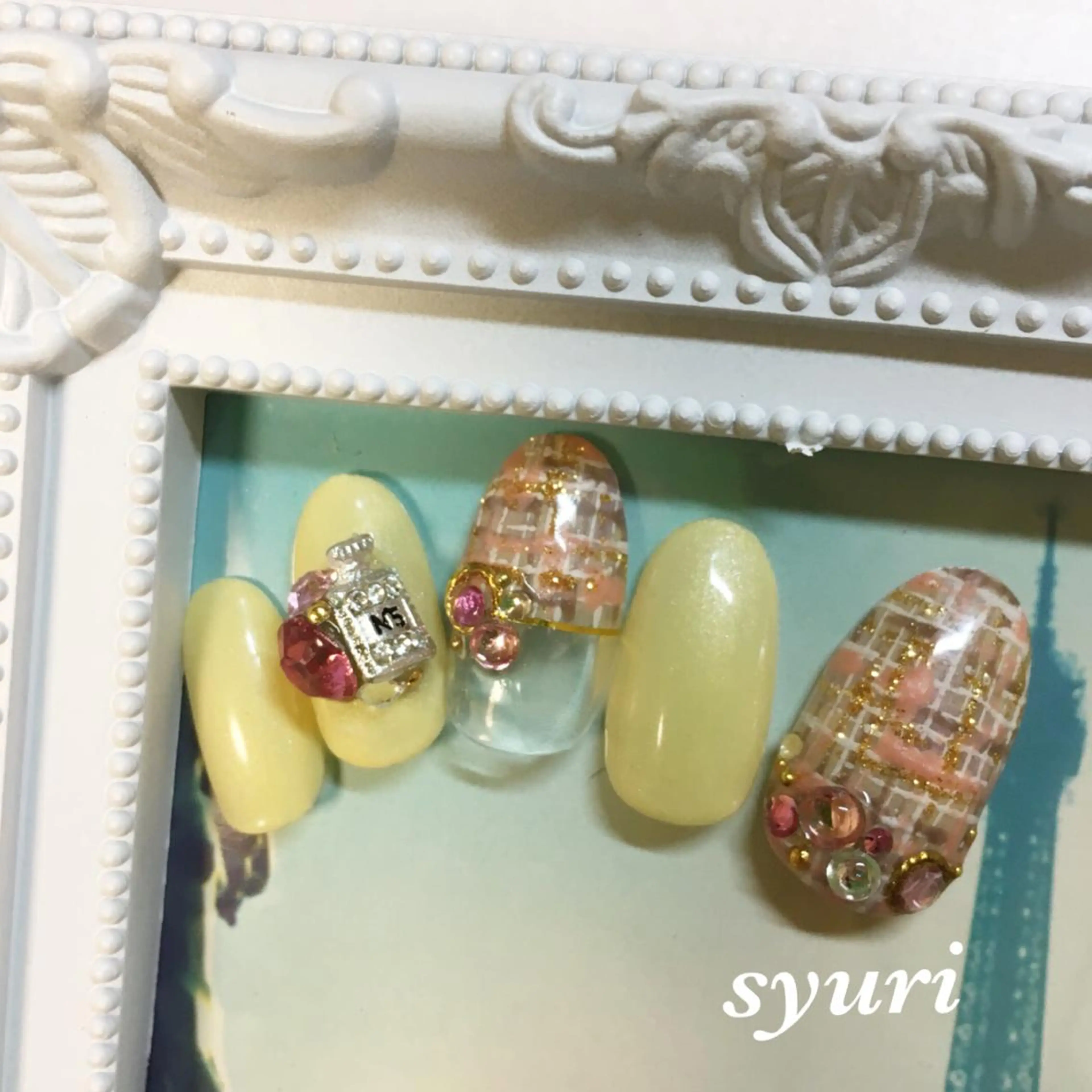 ネイル ツイードネイル ハンドネイル syuri nailのネイルデザイン