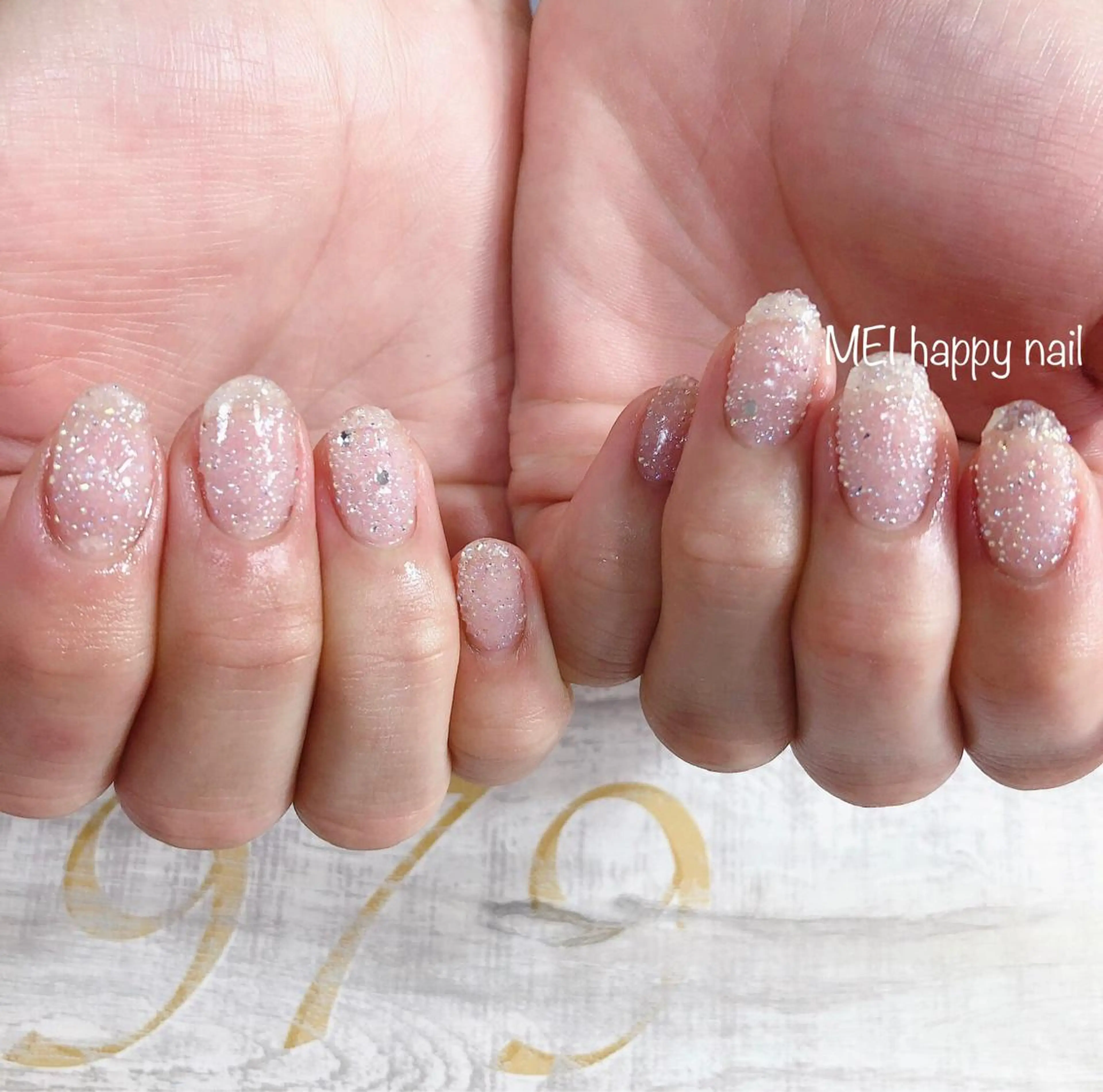 ネイル キラキラネイル 北浦和 自爪育成ケアのネイルデザイン