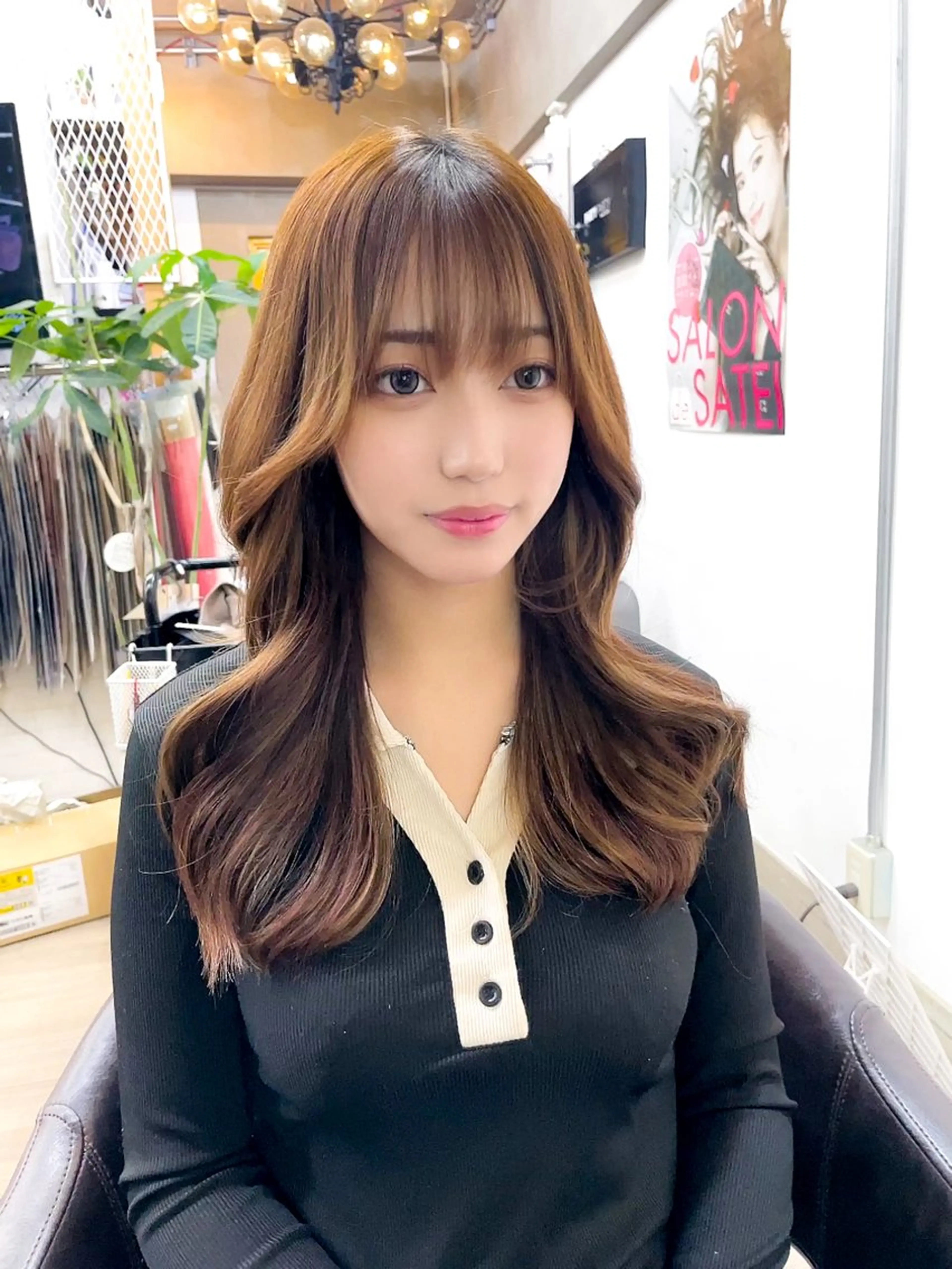 プルエクステ✨韓国ヘア✨馴染ませカットカラー＋ダイヤモンド毛質52cm60本​〜​¥43500👉🏾¥29700の写真