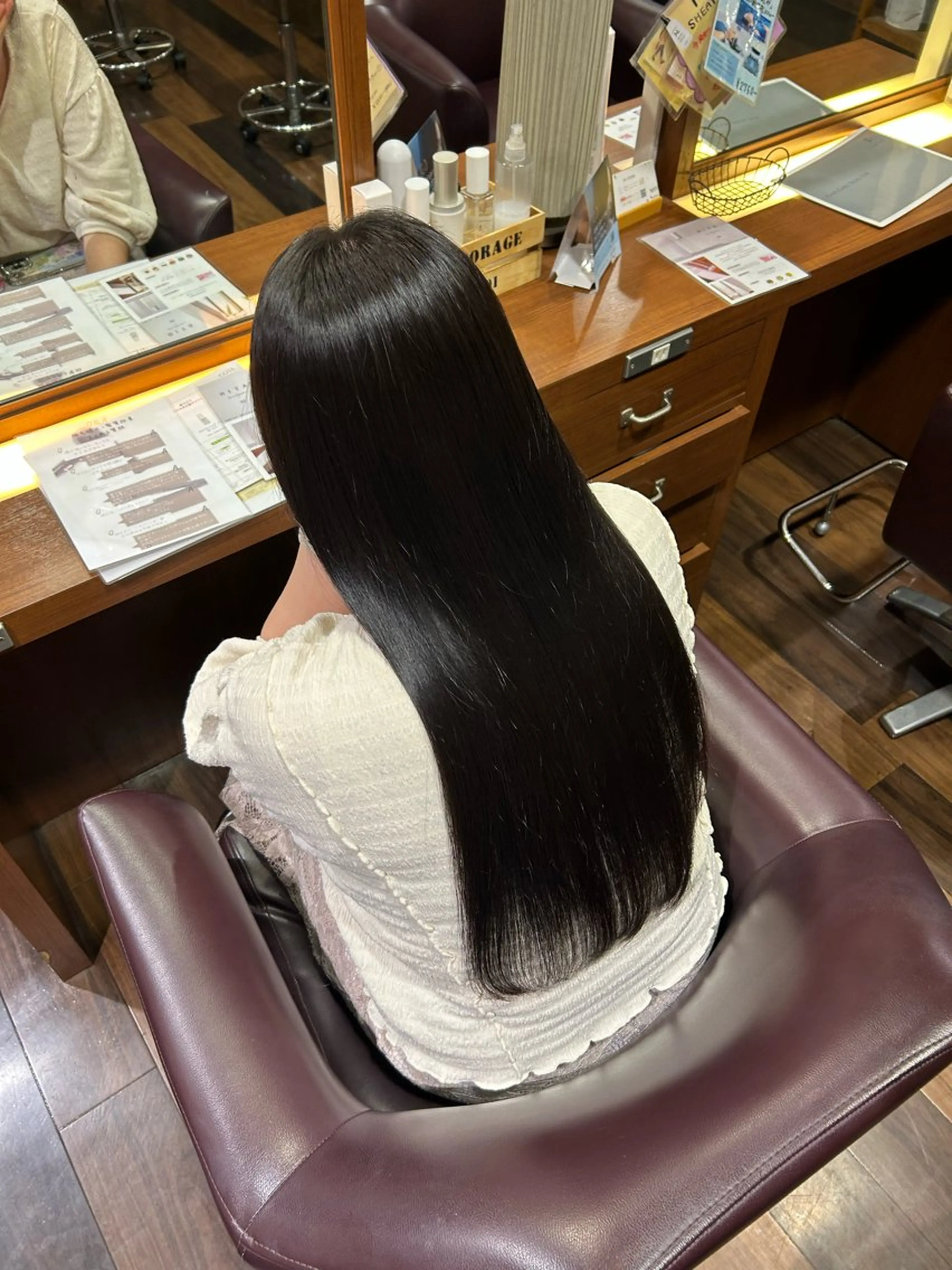 ロング 縮毛矯正 やなぎさわ はるなのヘアスタイル