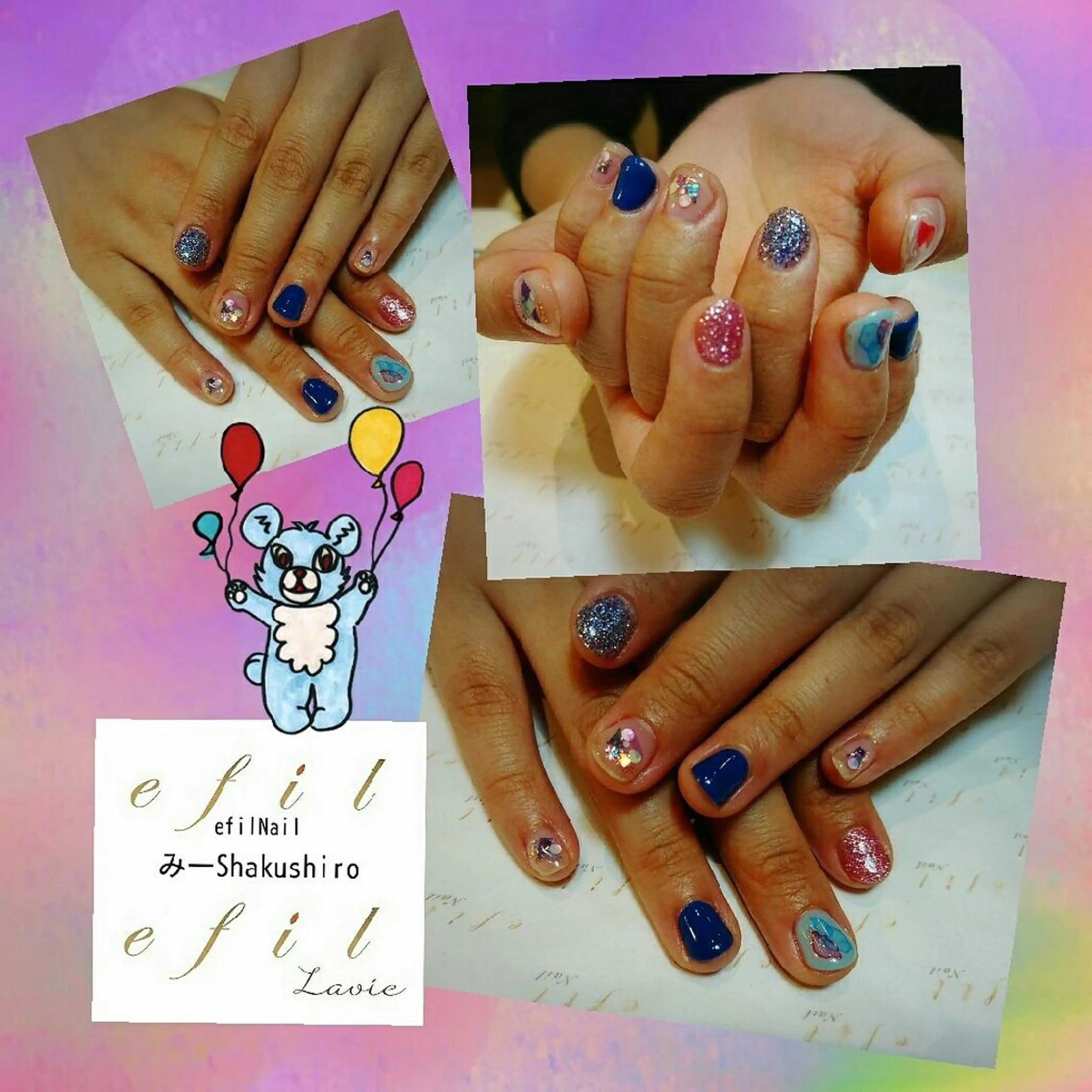 ネイル ジェルネイル 持ち込み ショートネイル みー shakushiroのネイルデザイン
