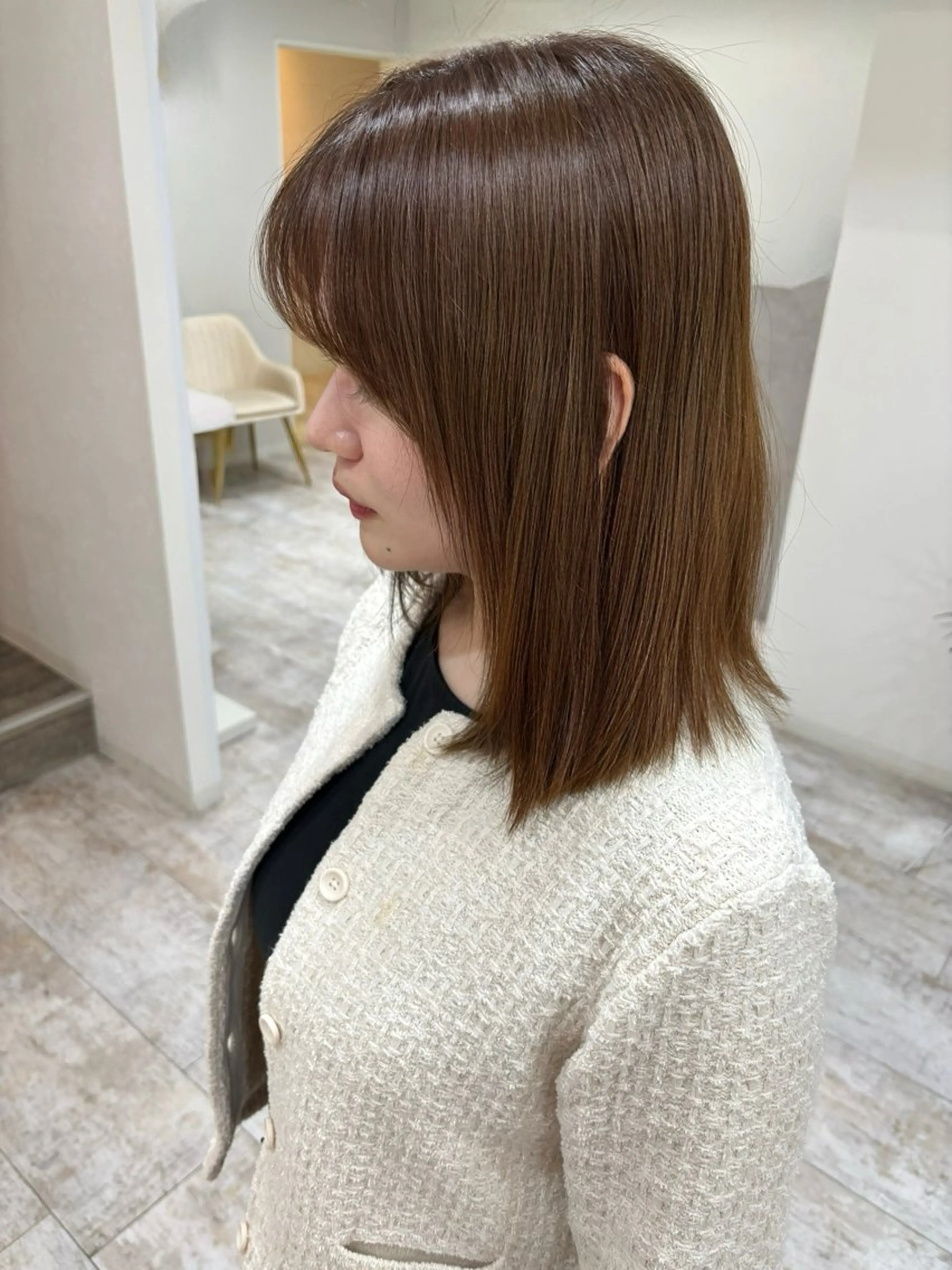 セミロング カラー ベージュカラー ヘアカラー トリートメント piLLon/ mayuのヘアスタイル