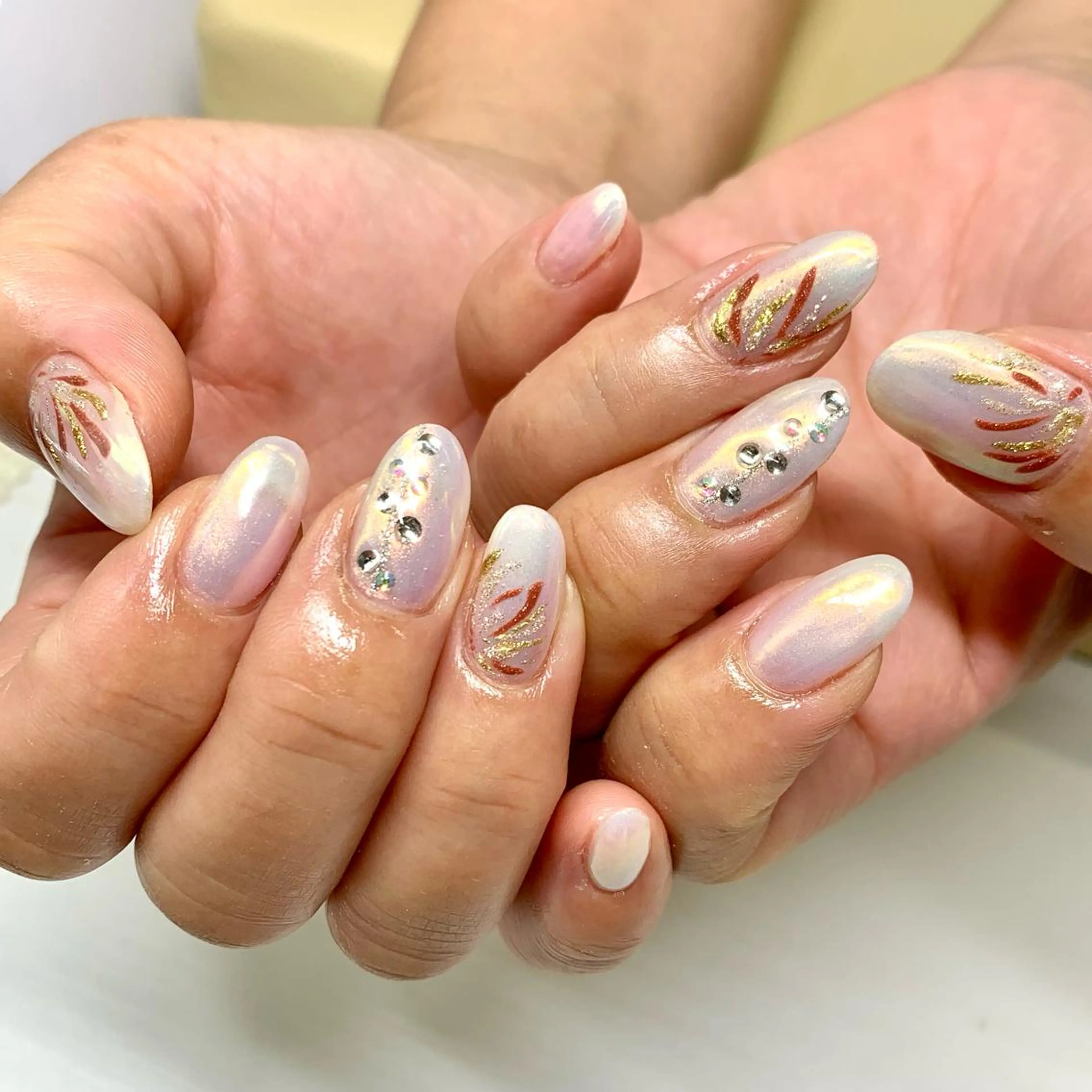 ネイル ハンドネイル καρδιά -ｶﾙﾃﾞｨｱ-のネイルデザイン