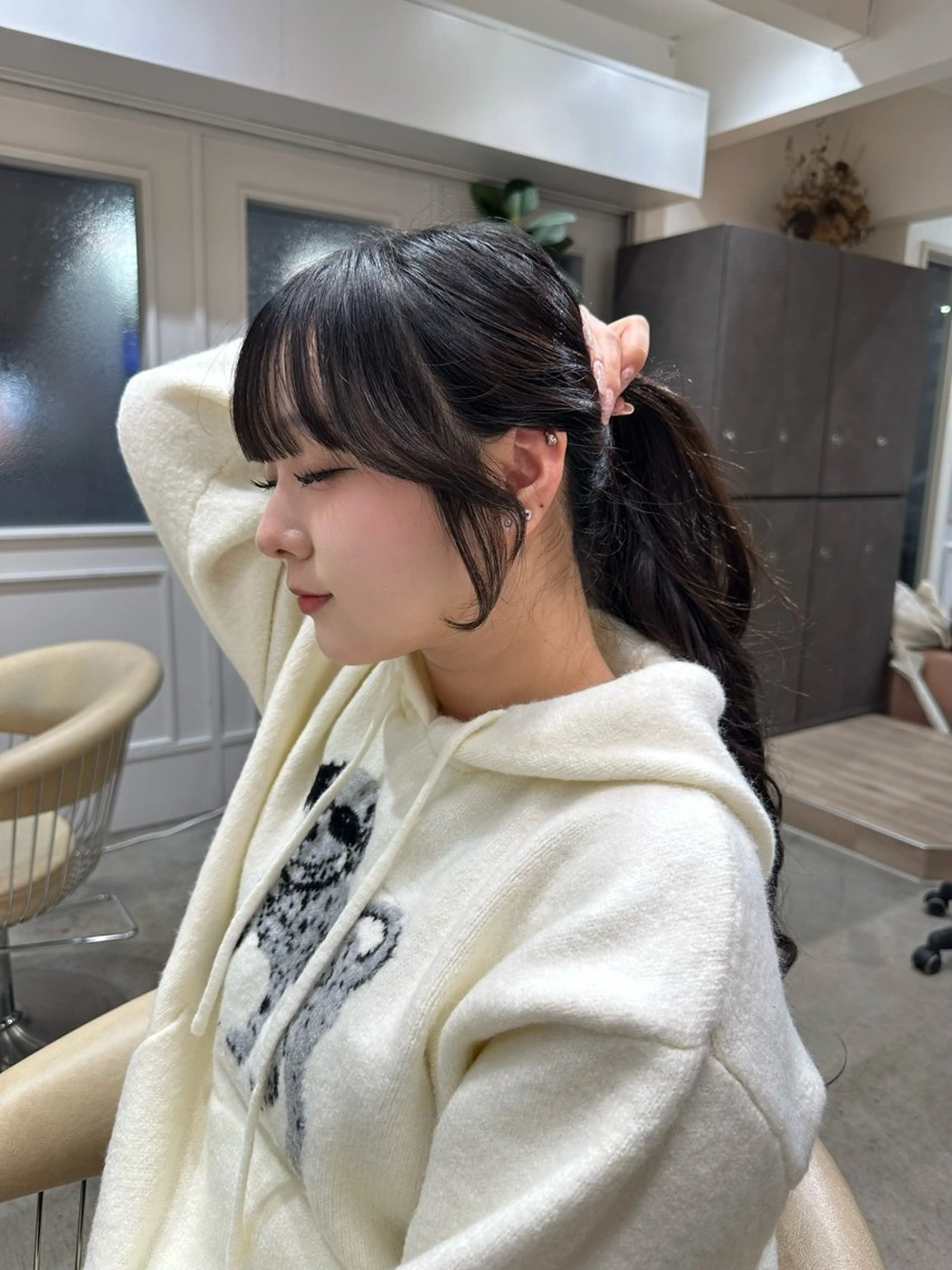 前髪・顔まわりカット🤍の写真