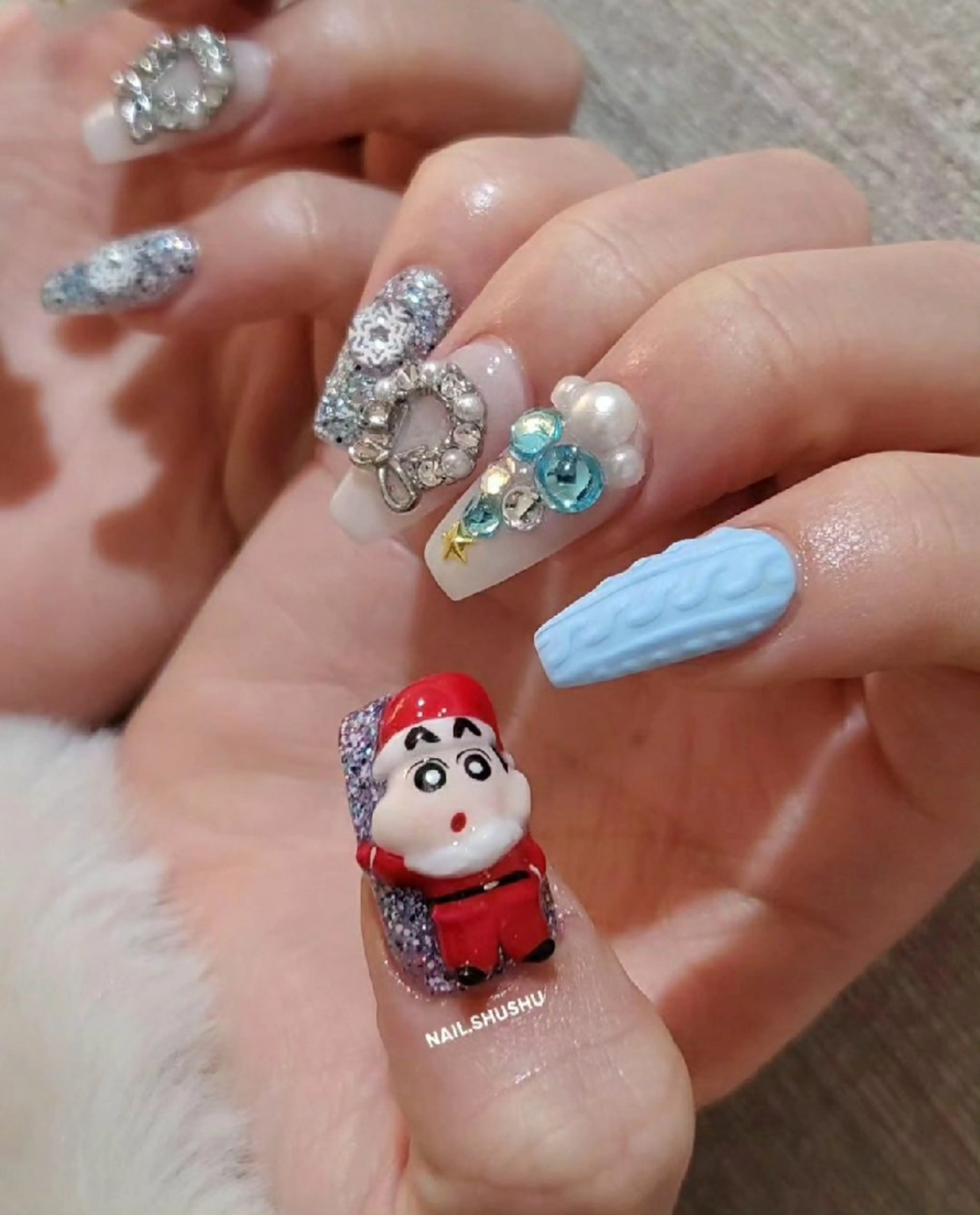 ネイル 持ち込み ニュアンスネイル ワンカラーネイル シンプルネイル 冬ネイル ハンドネイル 3dパーツ/流行り 👧shushu❤️のネイルデザイン