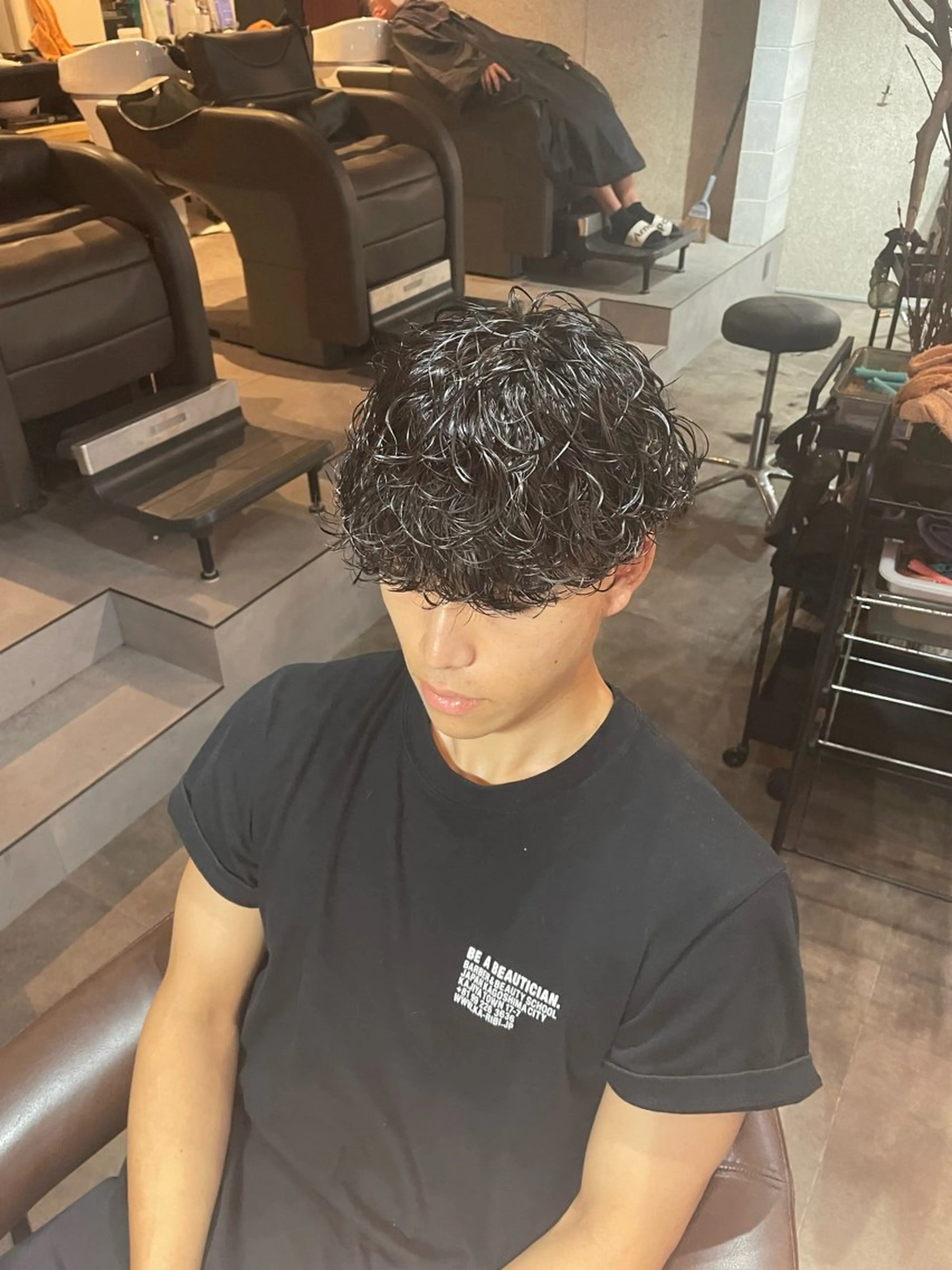 パーマ メンズ カット パーマ litbyfifth 濵崎寛太のヘアスタイル