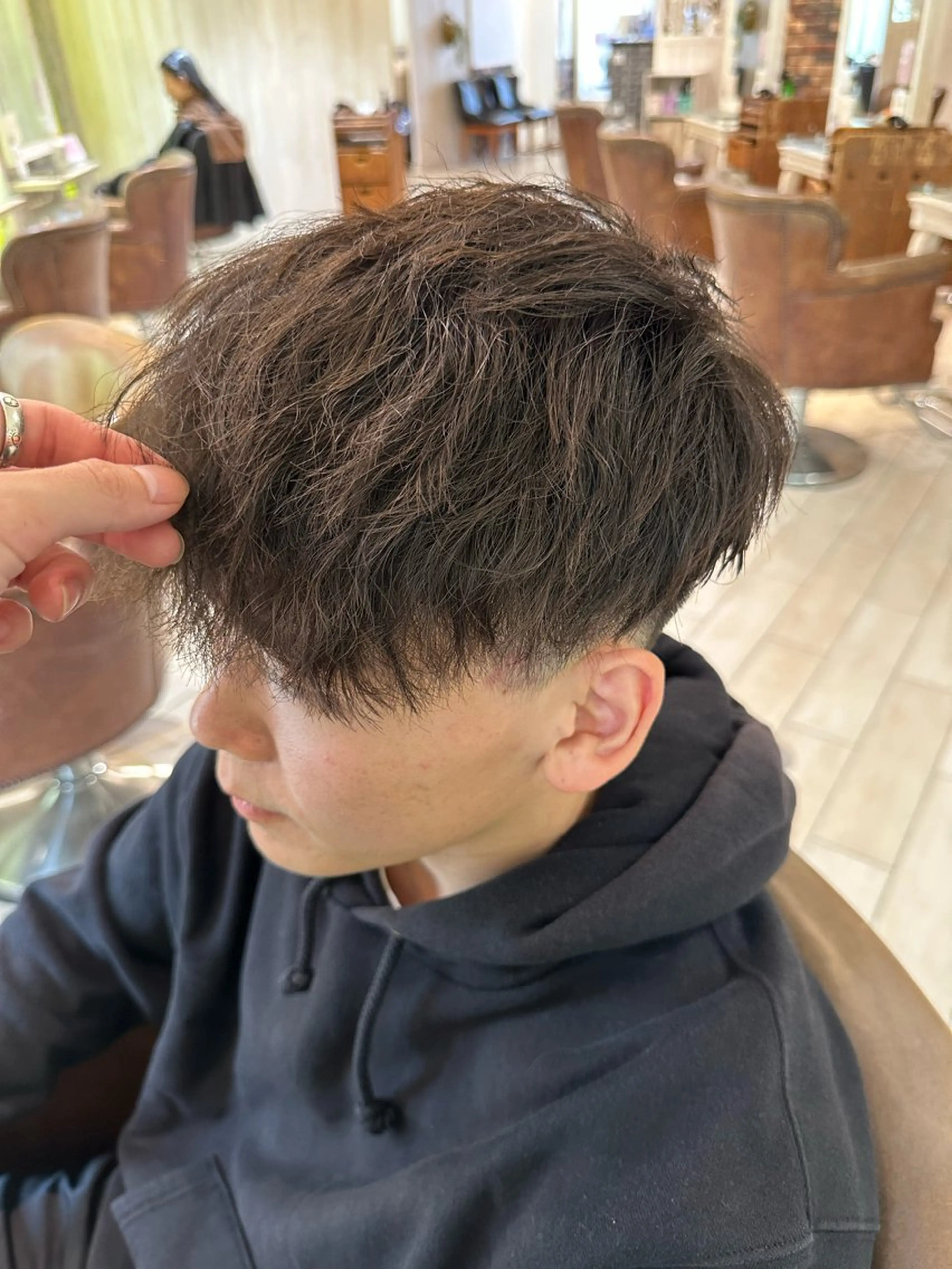 パーマ メンズ カット パーマ 増渕 駿介のヘアスタイル