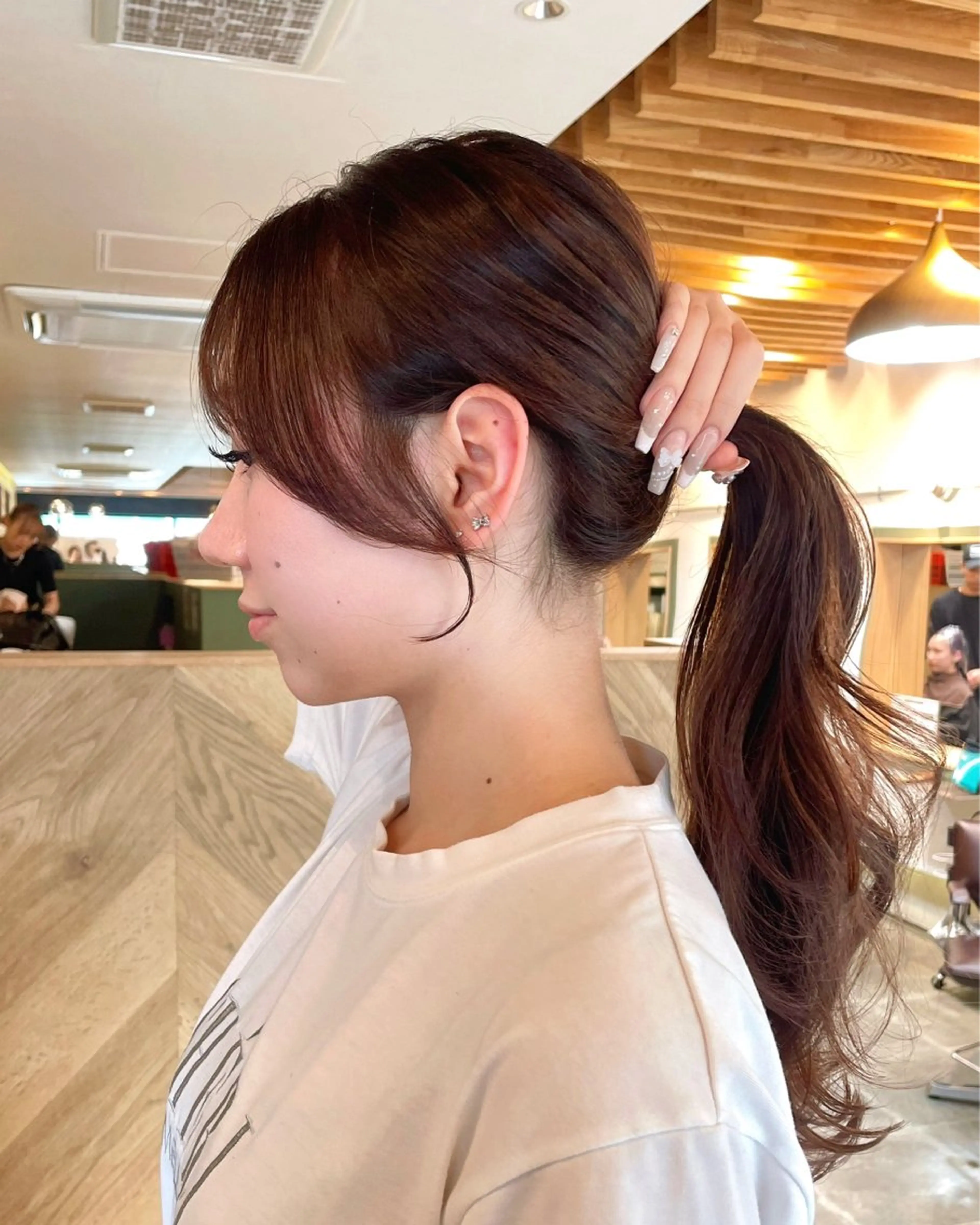 ロング カット 韓国レイヤー　船橋 徒歩5分/小川友美のヘアスタイル