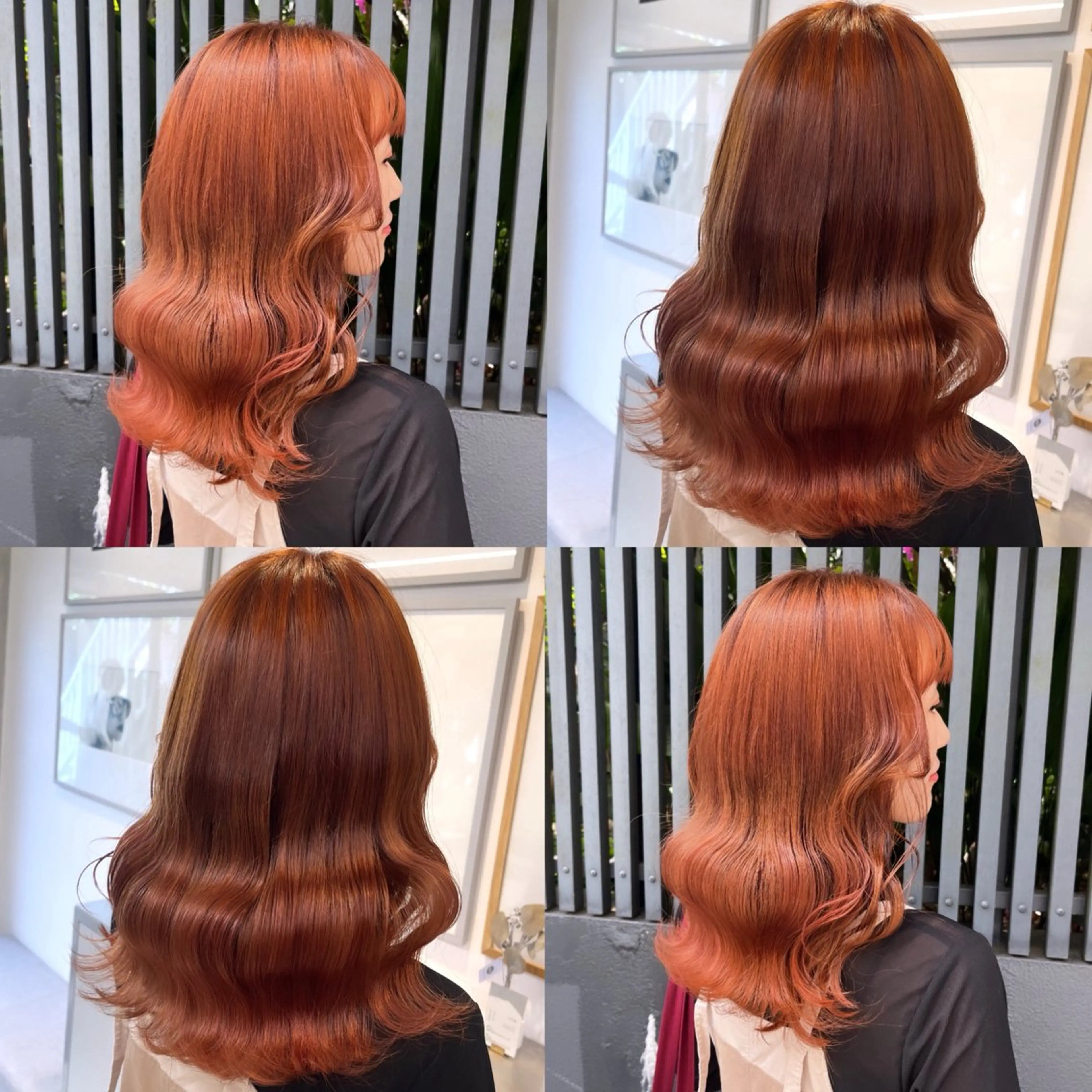 ミディアム カラー ベージュカラー ブラウンカラー オレンジ オレンジベージュ オレンジブラウン ヘアカラー トリートメント ヘッドスパ ヘアセット カジュアルを女っぽく 𝗮𝘆𝗮𝗰𝗼のヘアスタイル