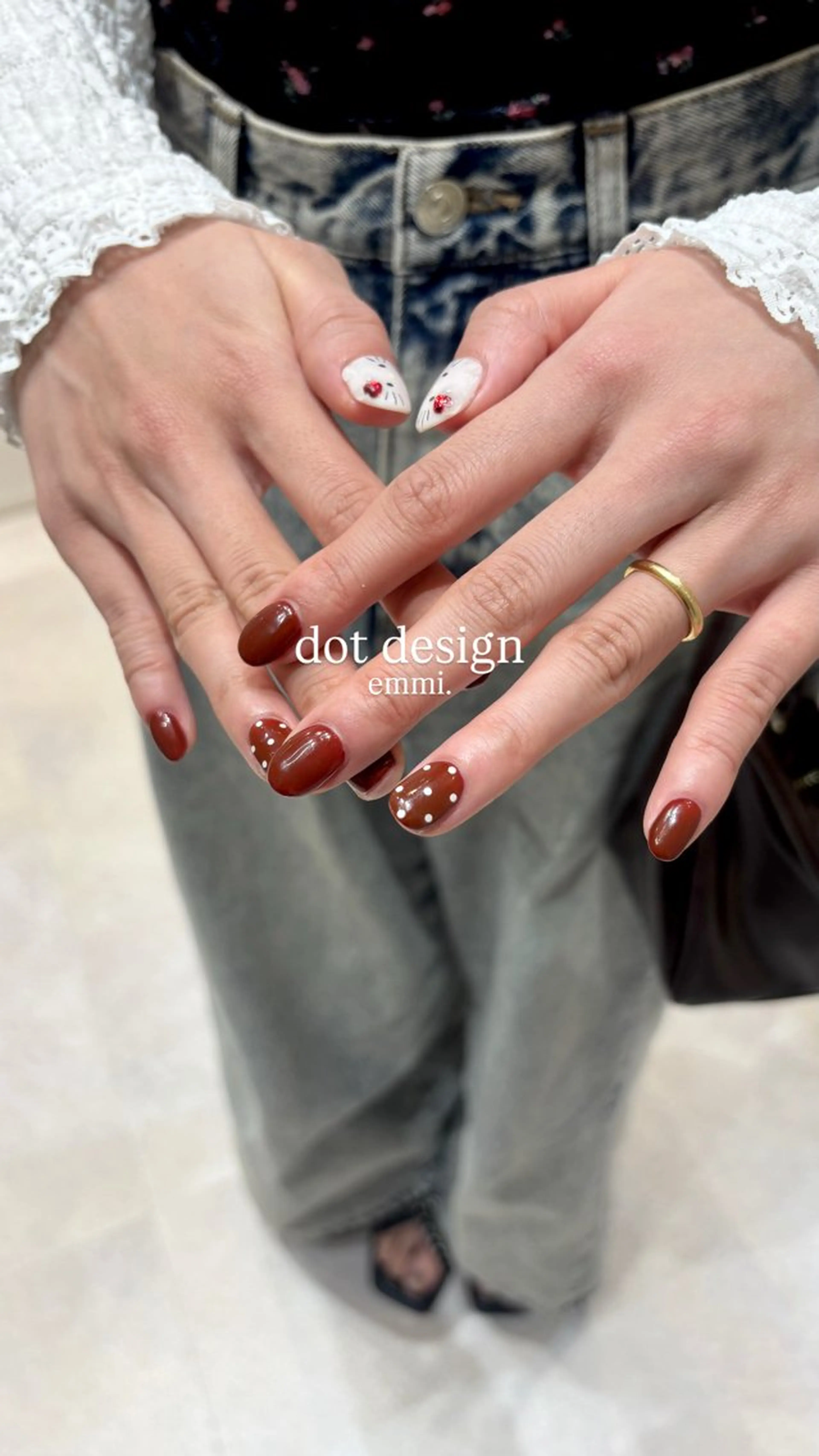 ネイル チークネイル フレンチネイル ガーリー 氷ネイル・うるうるネイル キラキラネイル ハンドネイル GO TODAY SHAiRE SALON 表参道colore店所属・emmi nailのネイルデザイン