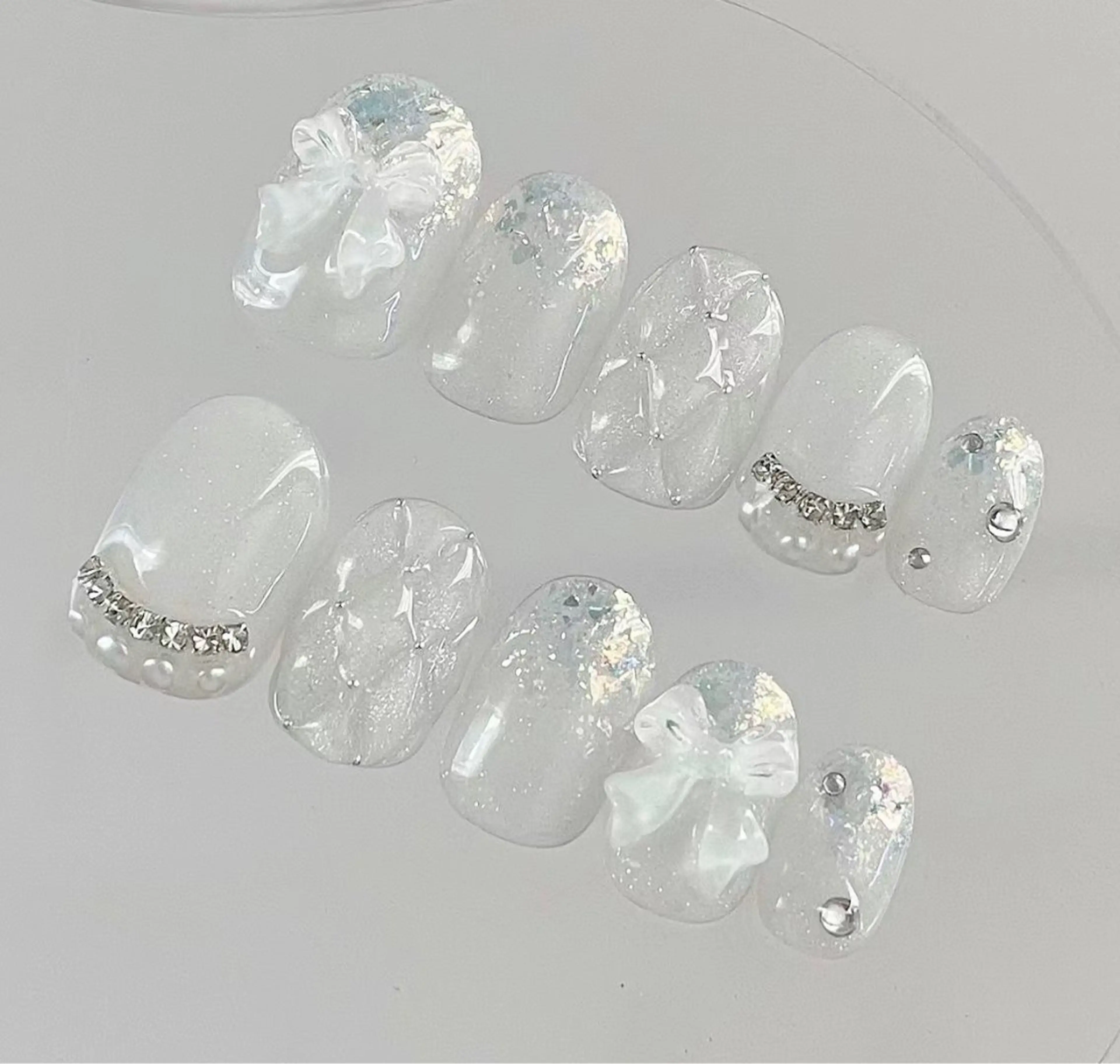 ネイル 成人式 ピンク リボン バレンタイン ワンホンネイル ハンドネイル H&Bsalon カイのネイルデザイン