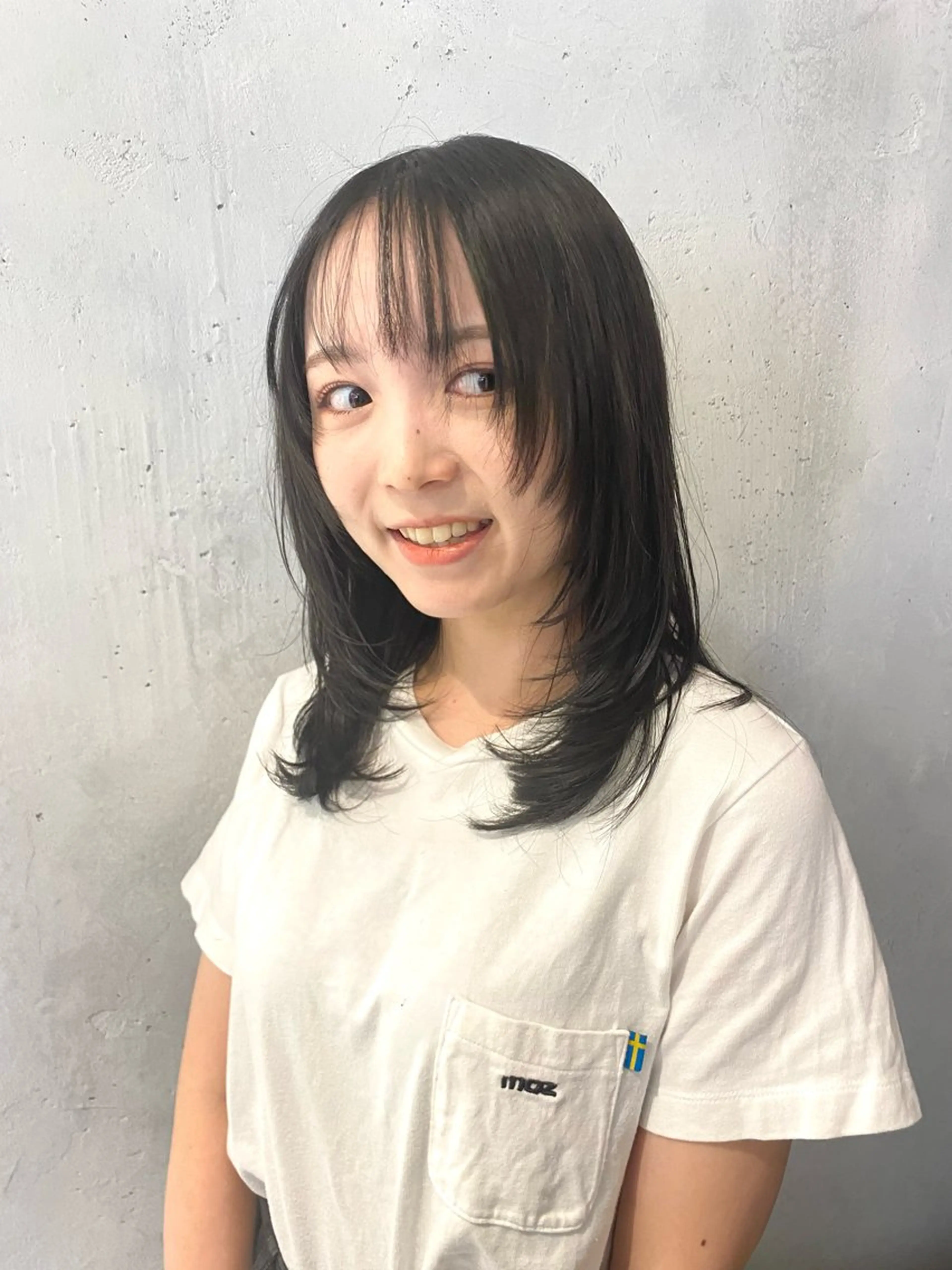 ミディアム カラー 髪質改善水素TR× レイヤーカット/熊澤のヘアスタイル