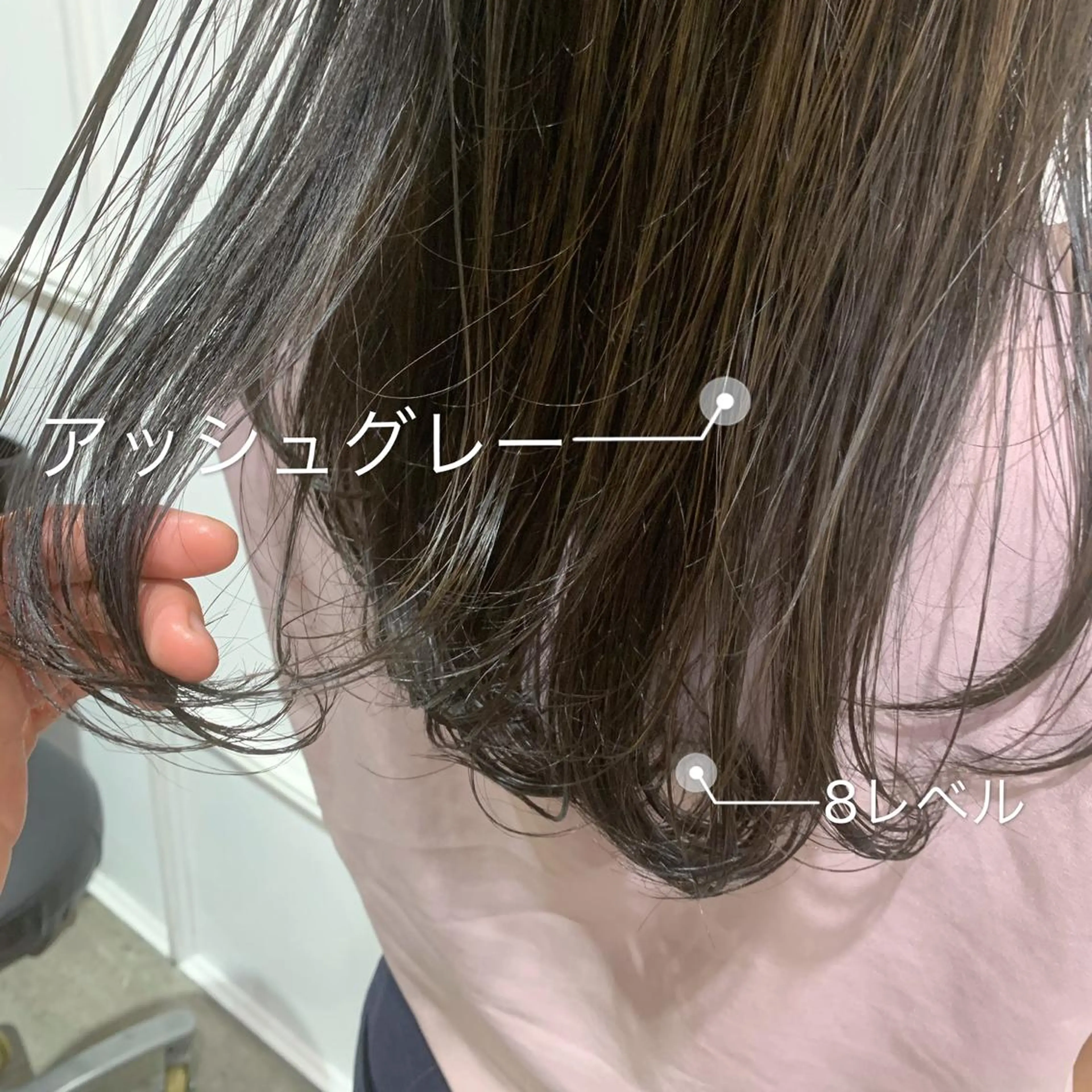 ロング カラー アッシュ アッシュグレー 透明感カラー 髪質改善カラー&TR 縮毛矯正/弱酸性矯正のヘアスタイル