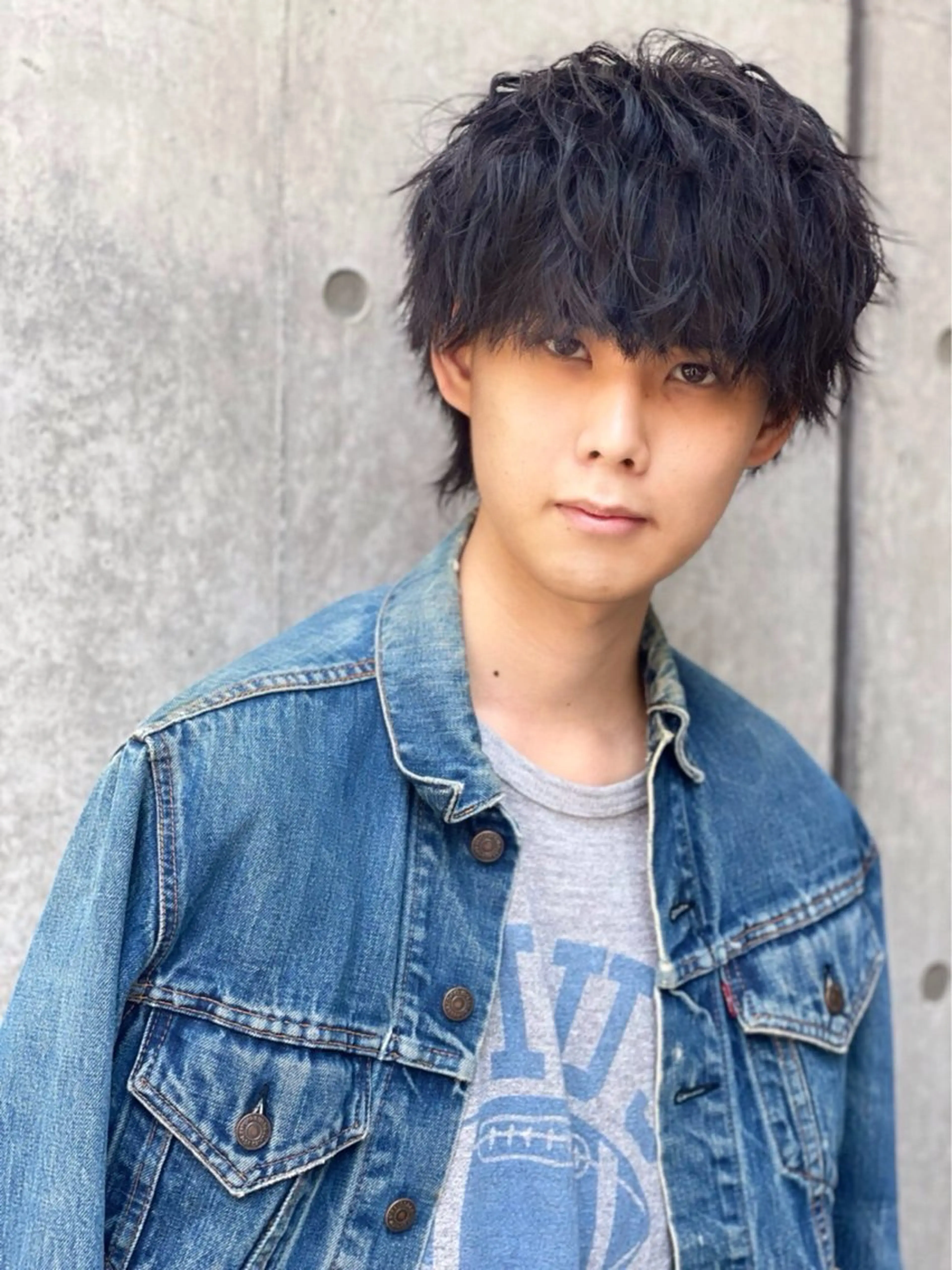 ショート パーマ メンズ LOM/メンズサロン 狸小路7丁目のヘアスタイル