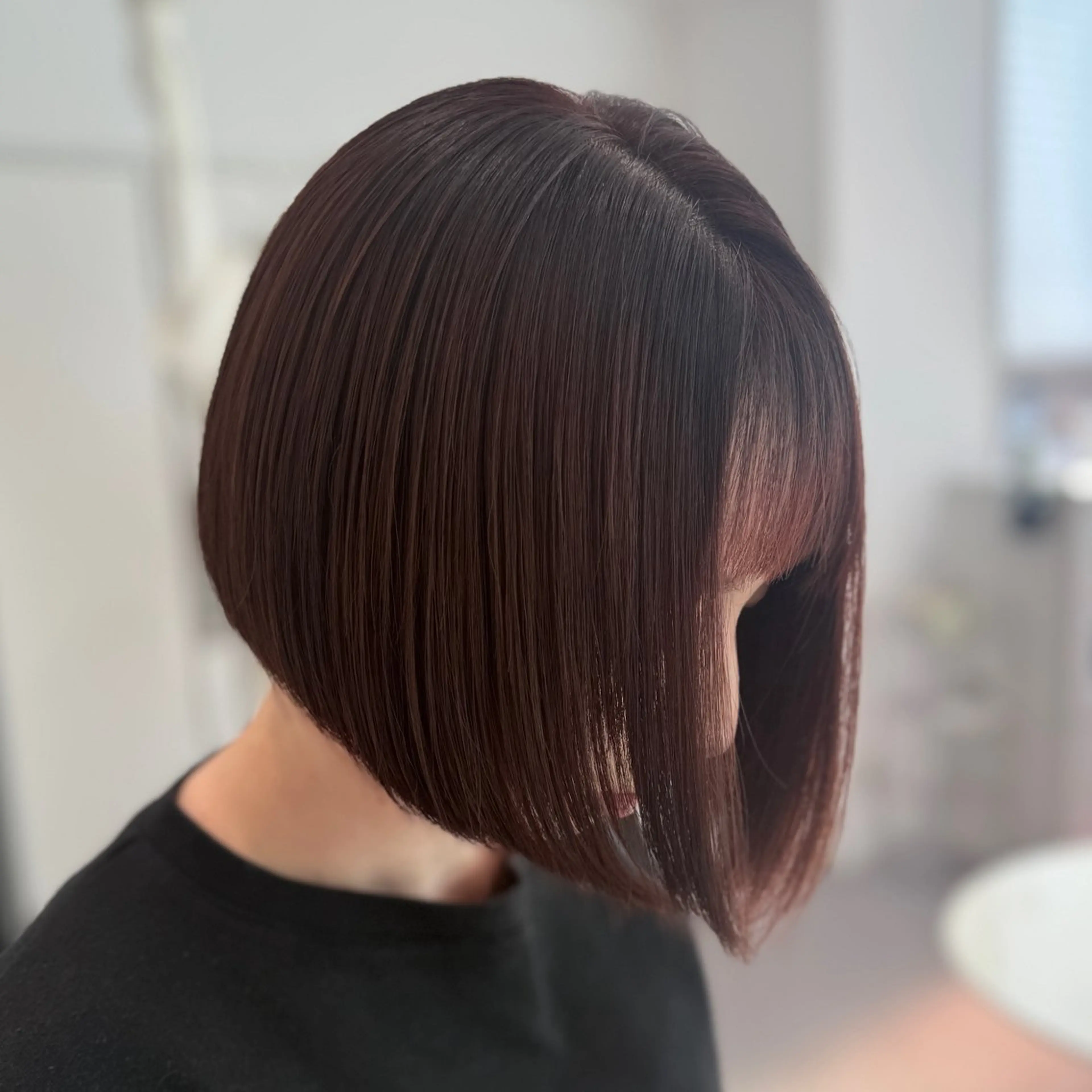 ミディアム カラー ブラウンカラー ピンクカラー ピンクブラウン ボブ カット トリートメント 小顔レイヤー/ 透明感カラー/増田のヘアスタイル
