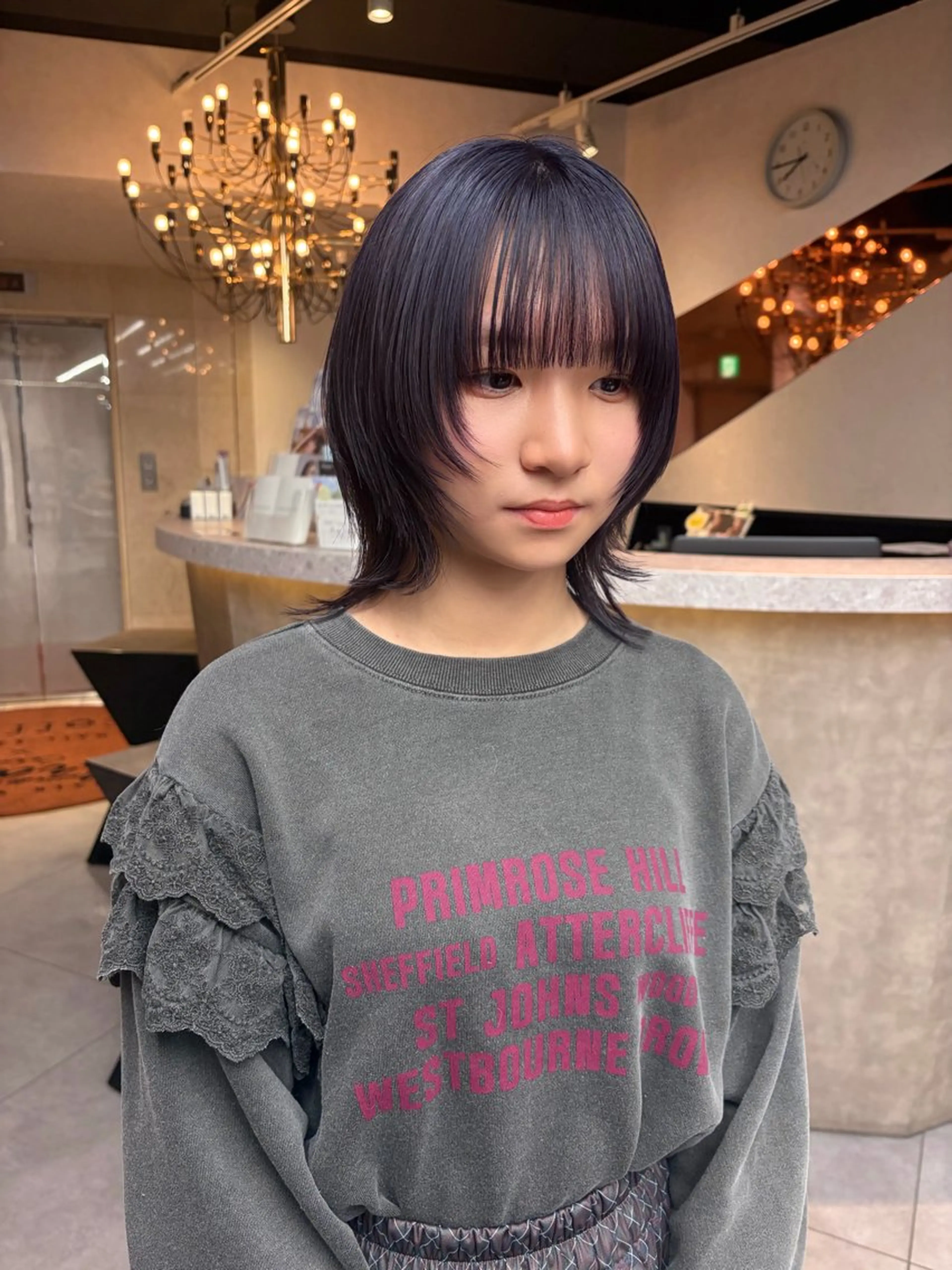 ショート カラー 藤原快斗/レイヤー /ウルフ/ハイトーンのヘアスタイル