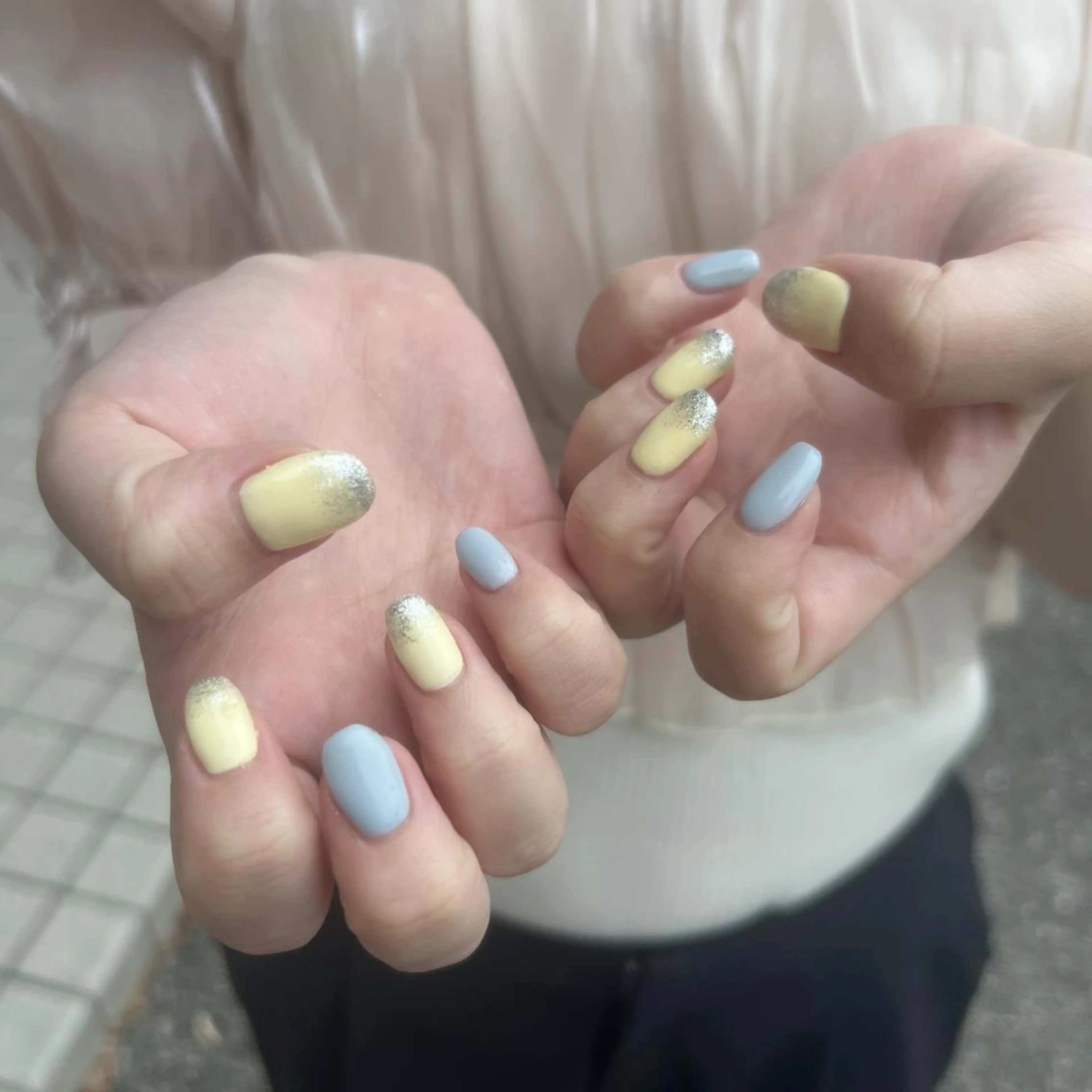 ネイル ラメ(グリッター) ワンカラーネイル Teasiameme 宮本のネイルデザイン