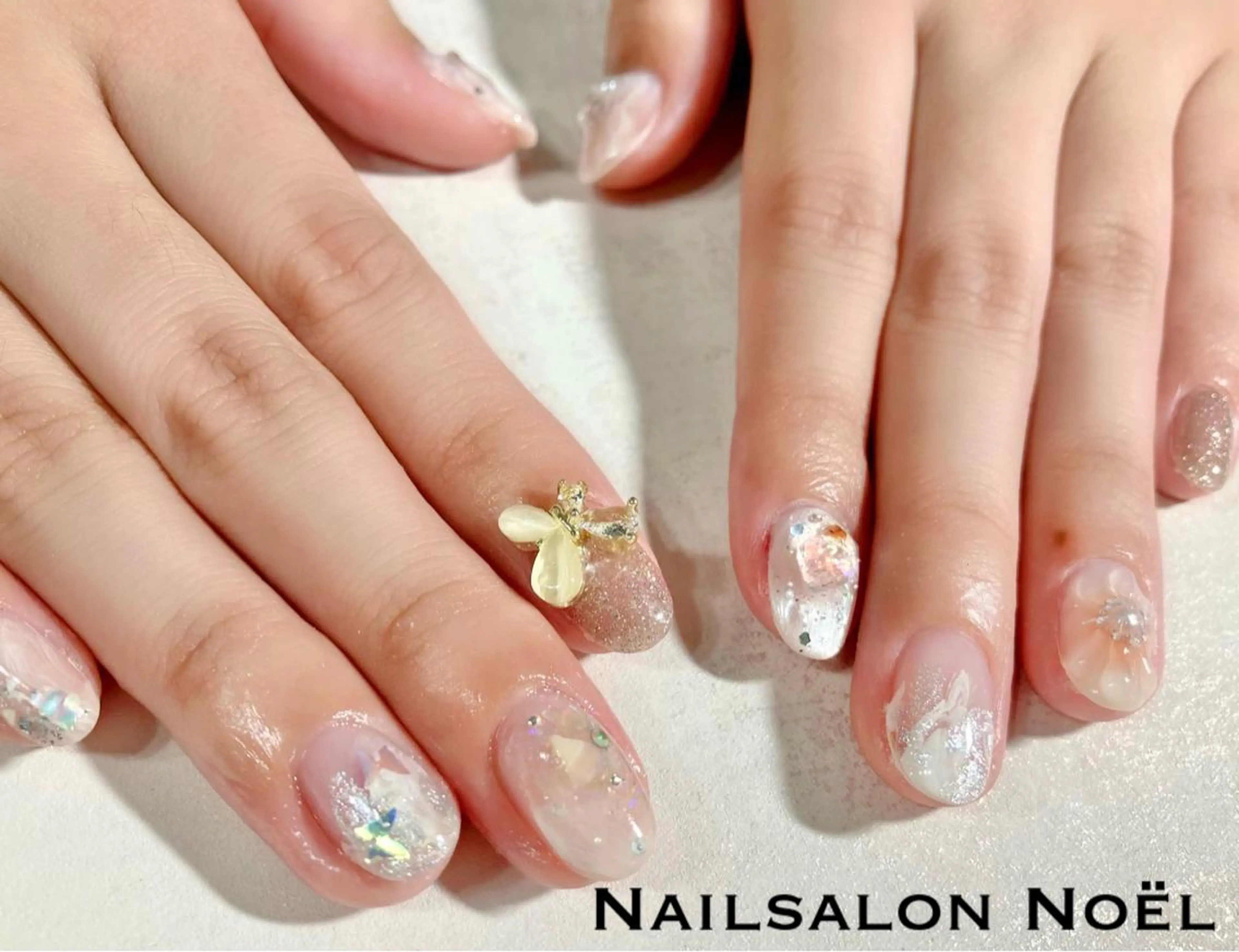 ネイル ニュアンスネイル ホワイト Nailsalon Noël所属・Nailsalon &Noelのネイルデザイン