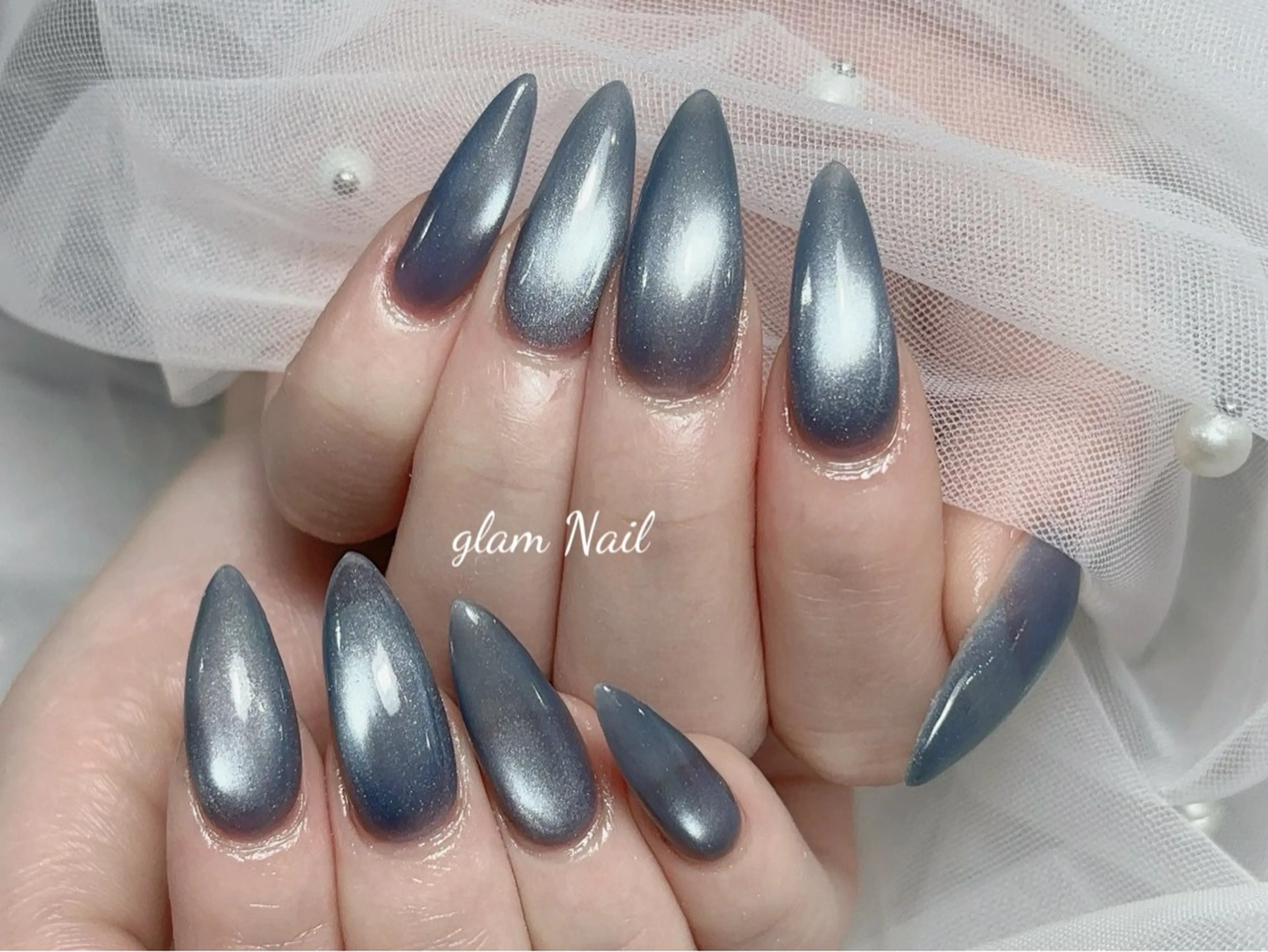 ネイル ハンドネイル エツメ💅 長さだし🎀デザインのネイルデザイン