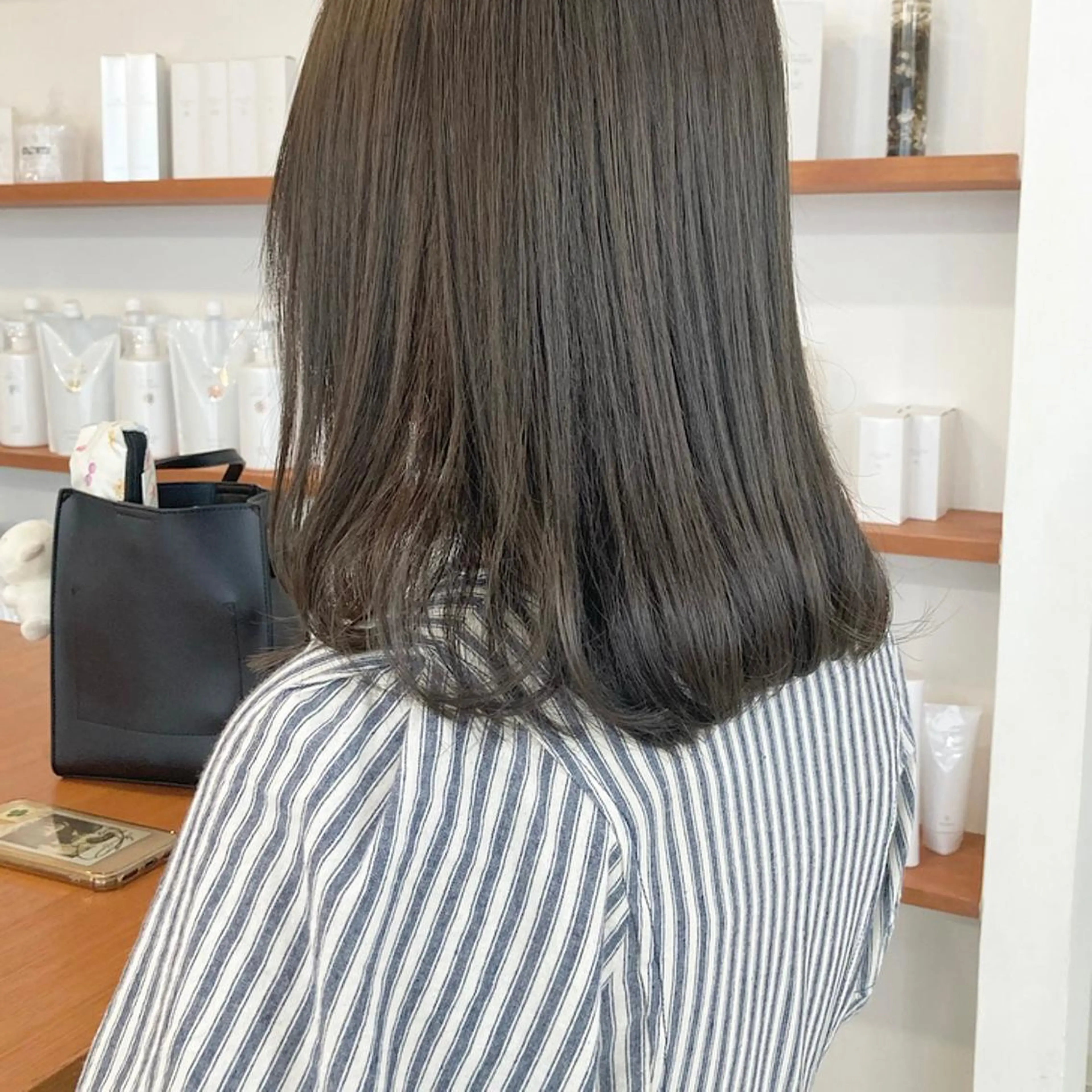 ミディアム カラー ブリーチ ブリーチなしカラー お洒落パーマ/ 艶カラー/michiのヘアスタイル