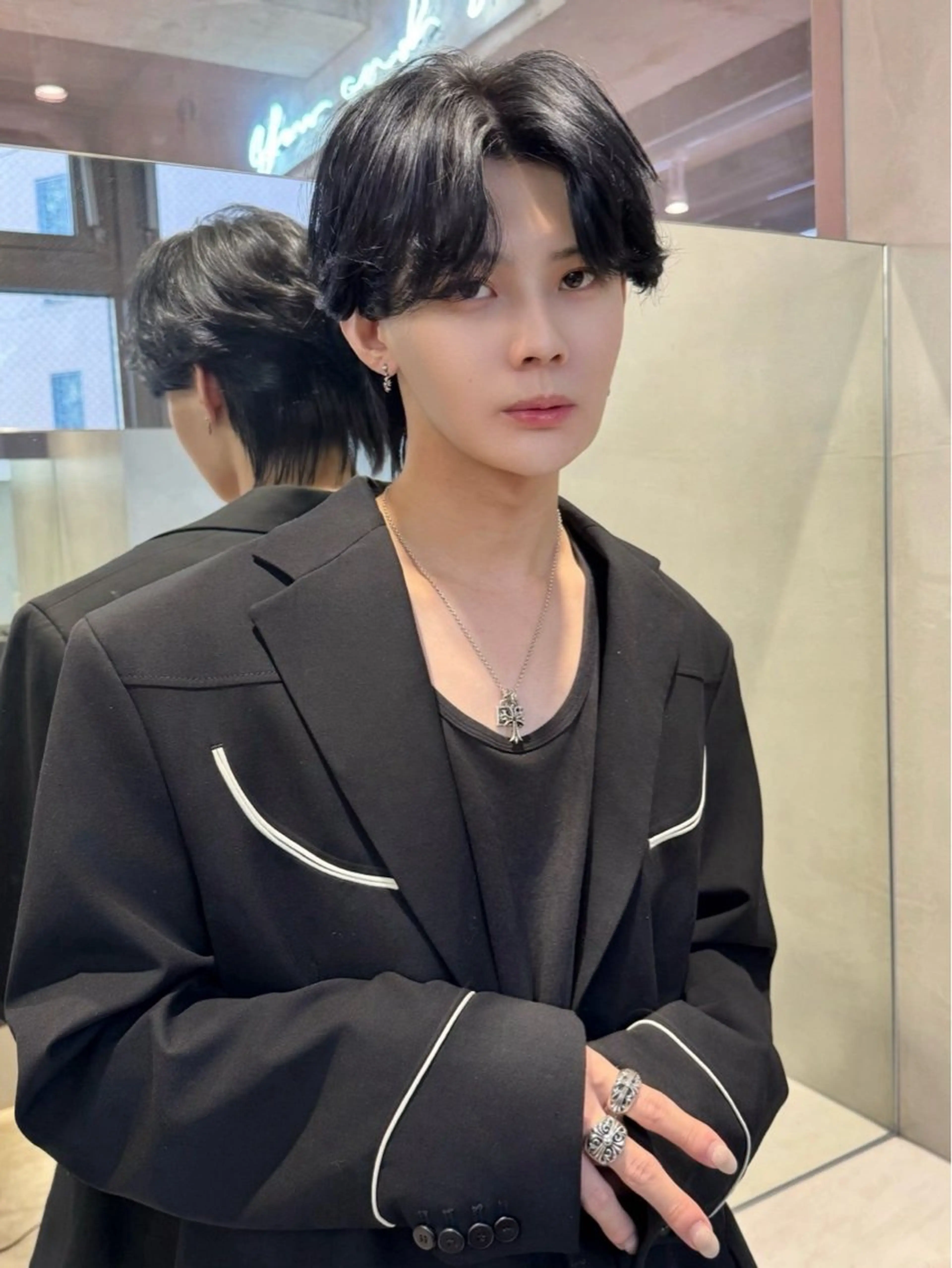 メンズ ブリーチなしW🎀 髪質改善／はのんのヘアスタイル