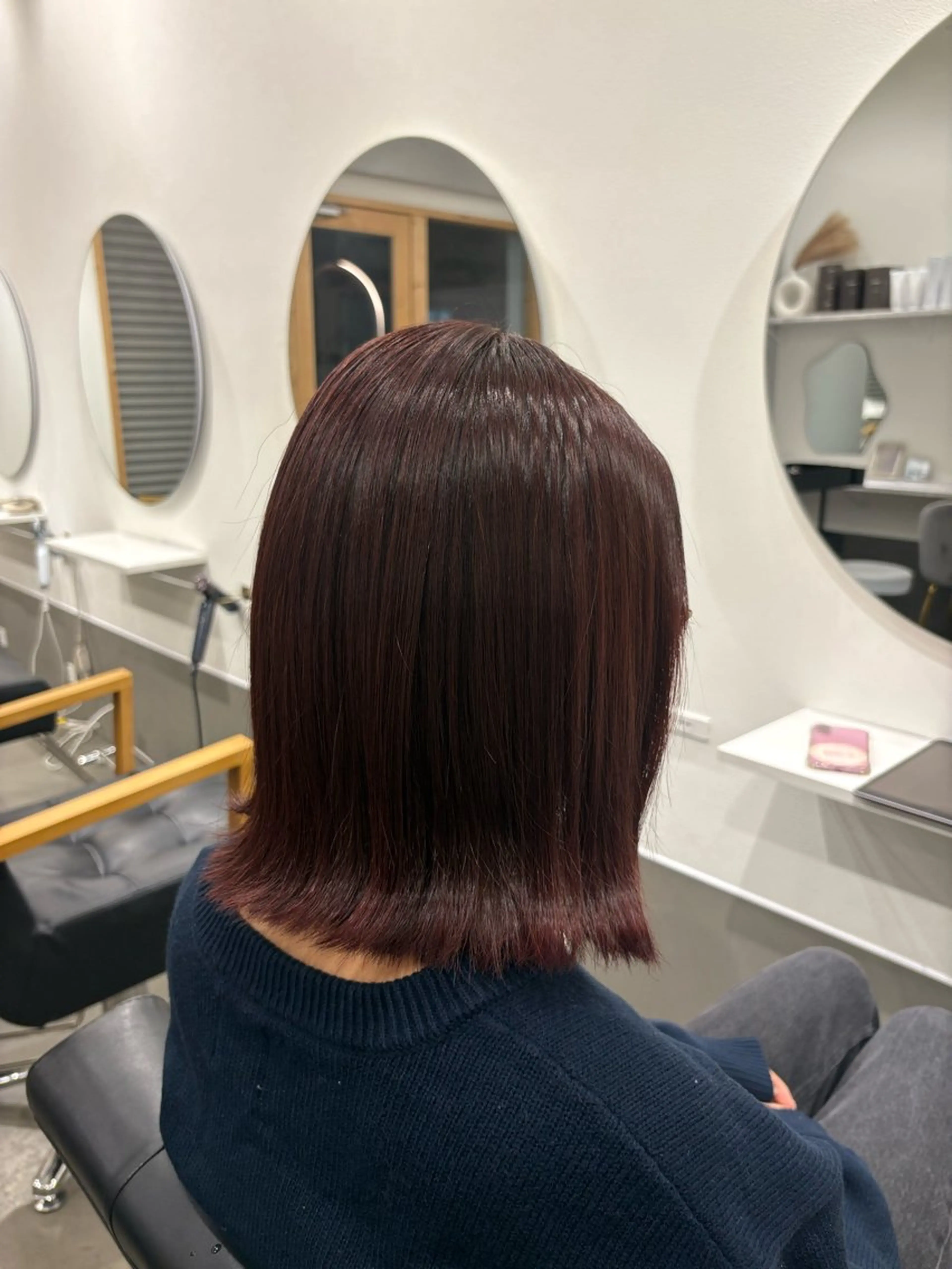 ミディアム カラー ブラウンカラー ピンクカラー ピンクブラウン 髪質改善 Aimer 北千住店所属・akari/柔らか カラー/ヘアセット✦のヘアスタイル