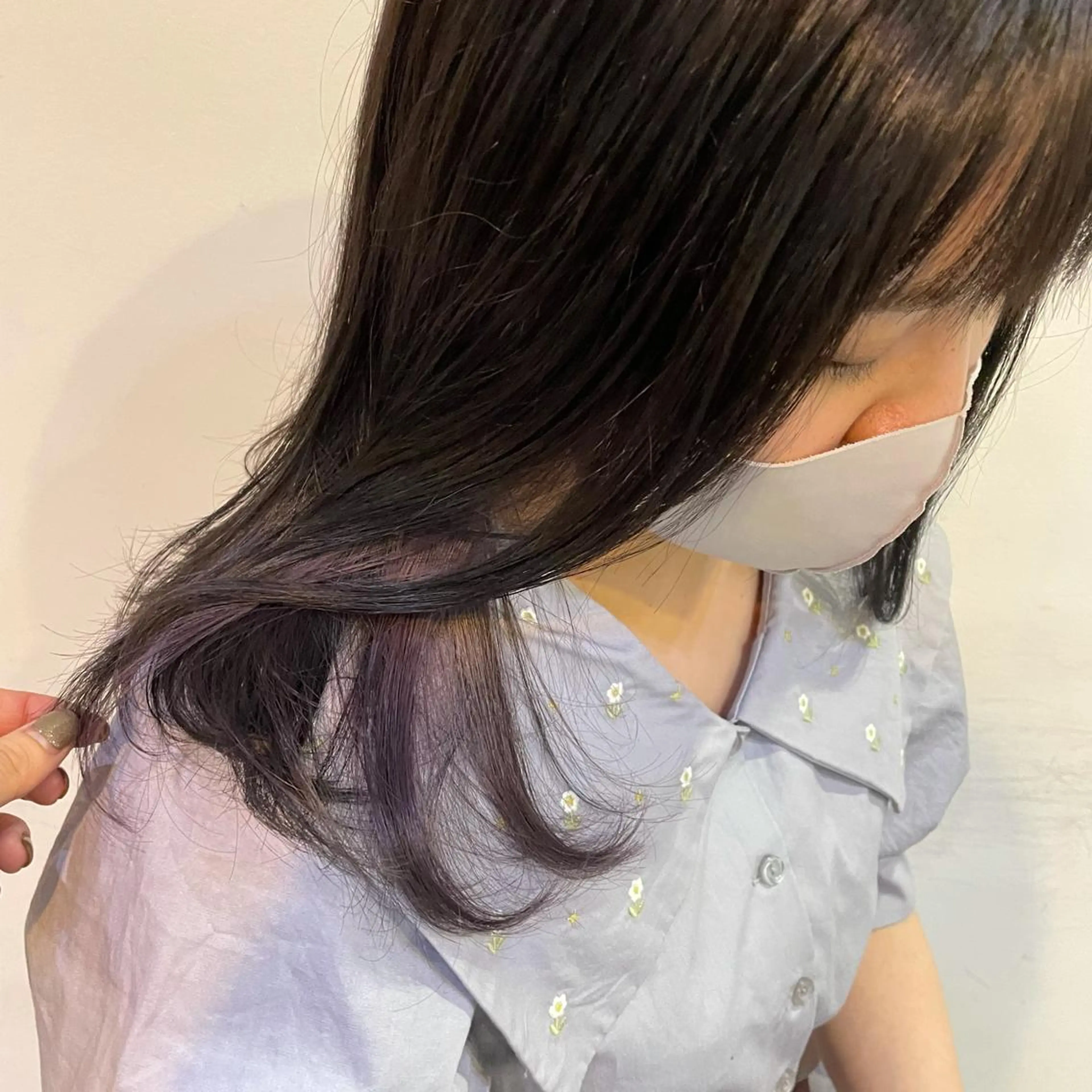 セミロング カラー silo所属・silo MOKA 顔周りカット🦦のヘアスタイル