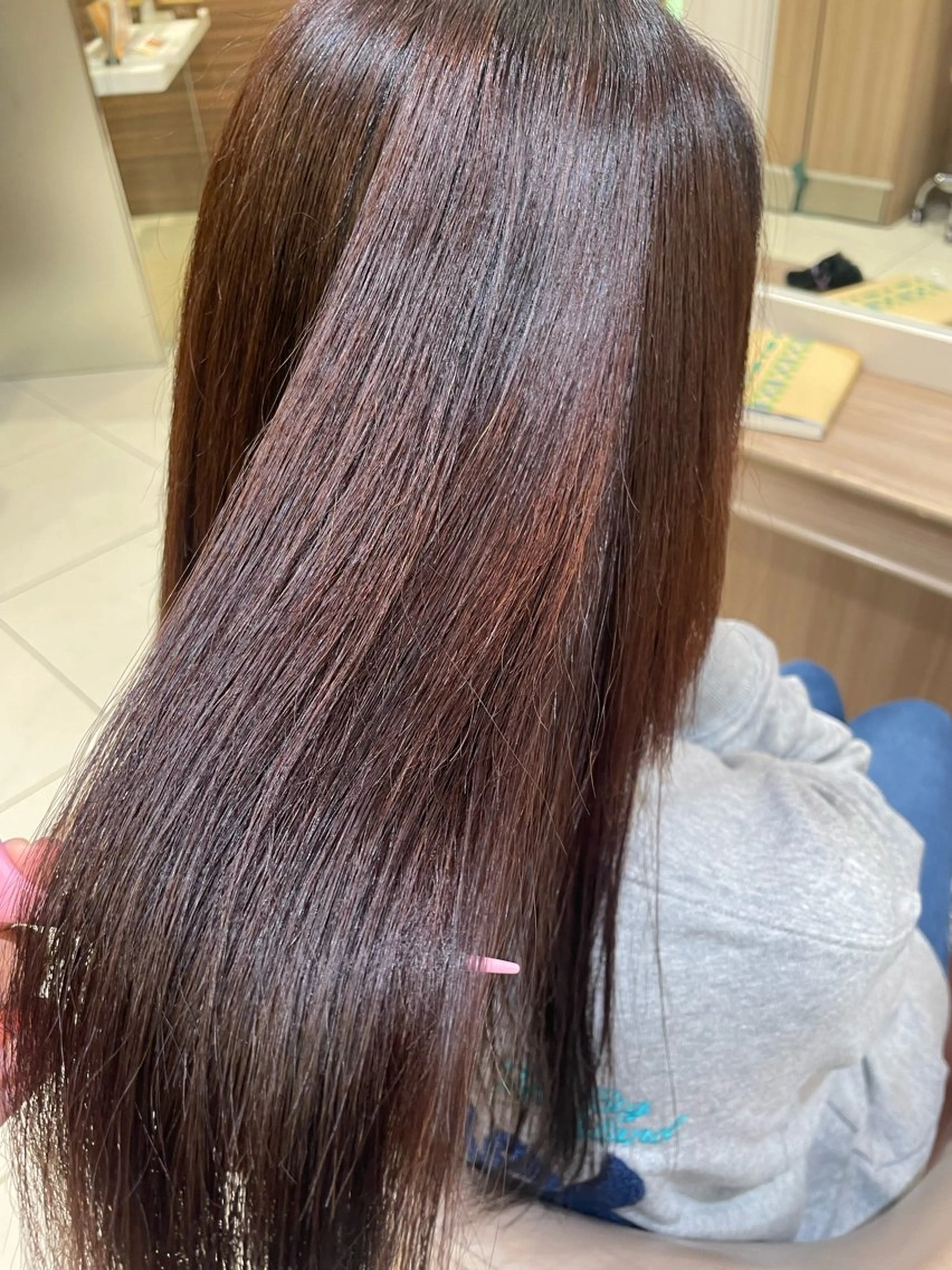 ロング パーマ カット 縮毛矯正 トリートメント 韓国ヘアメイク🎀/ 縮毛矯正✨山本媛香のヘアスタイル