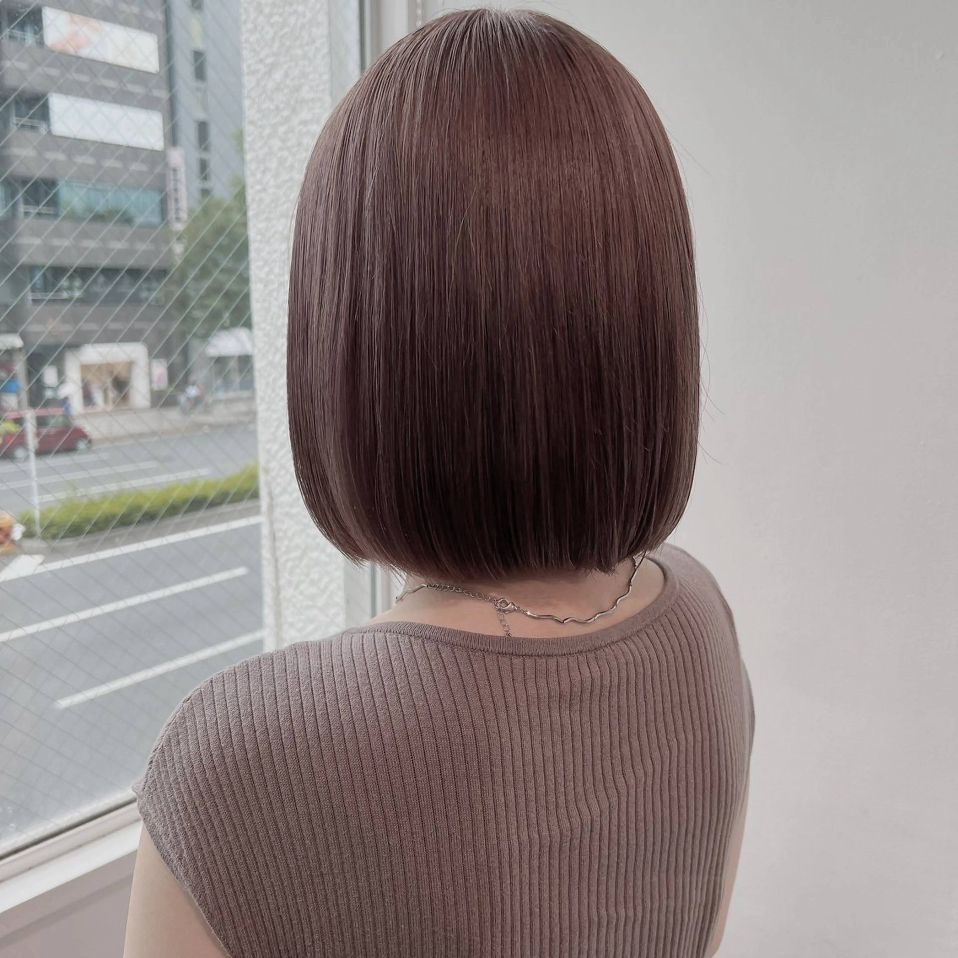 ミディアム カラー ヘアカラー トリートメント 𓏸レイヤー髪質改善 透けカラーカノン🫧のヘアスタイル