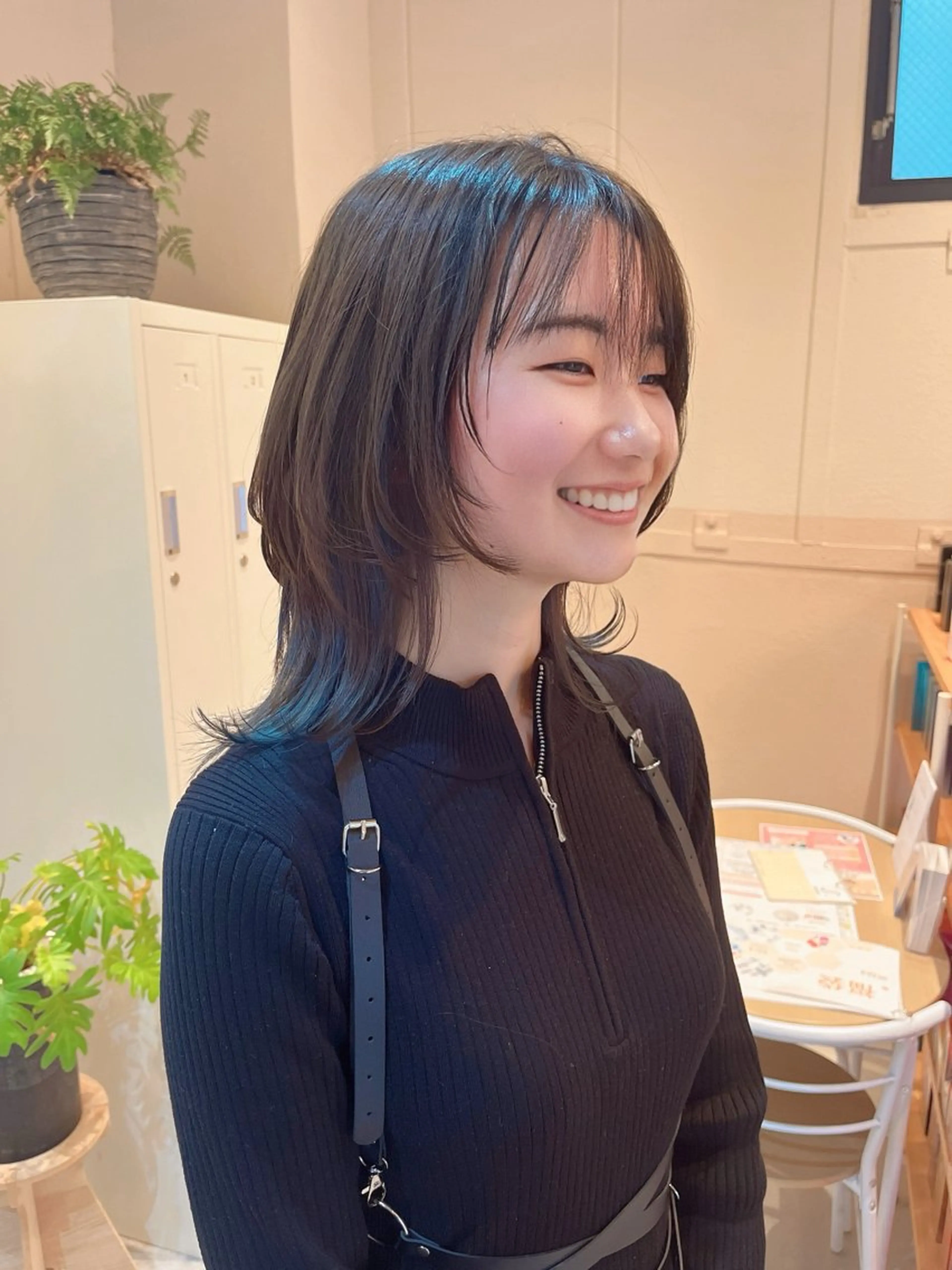 ミディアム 鹿毛 裕一郎のヘアスタイル