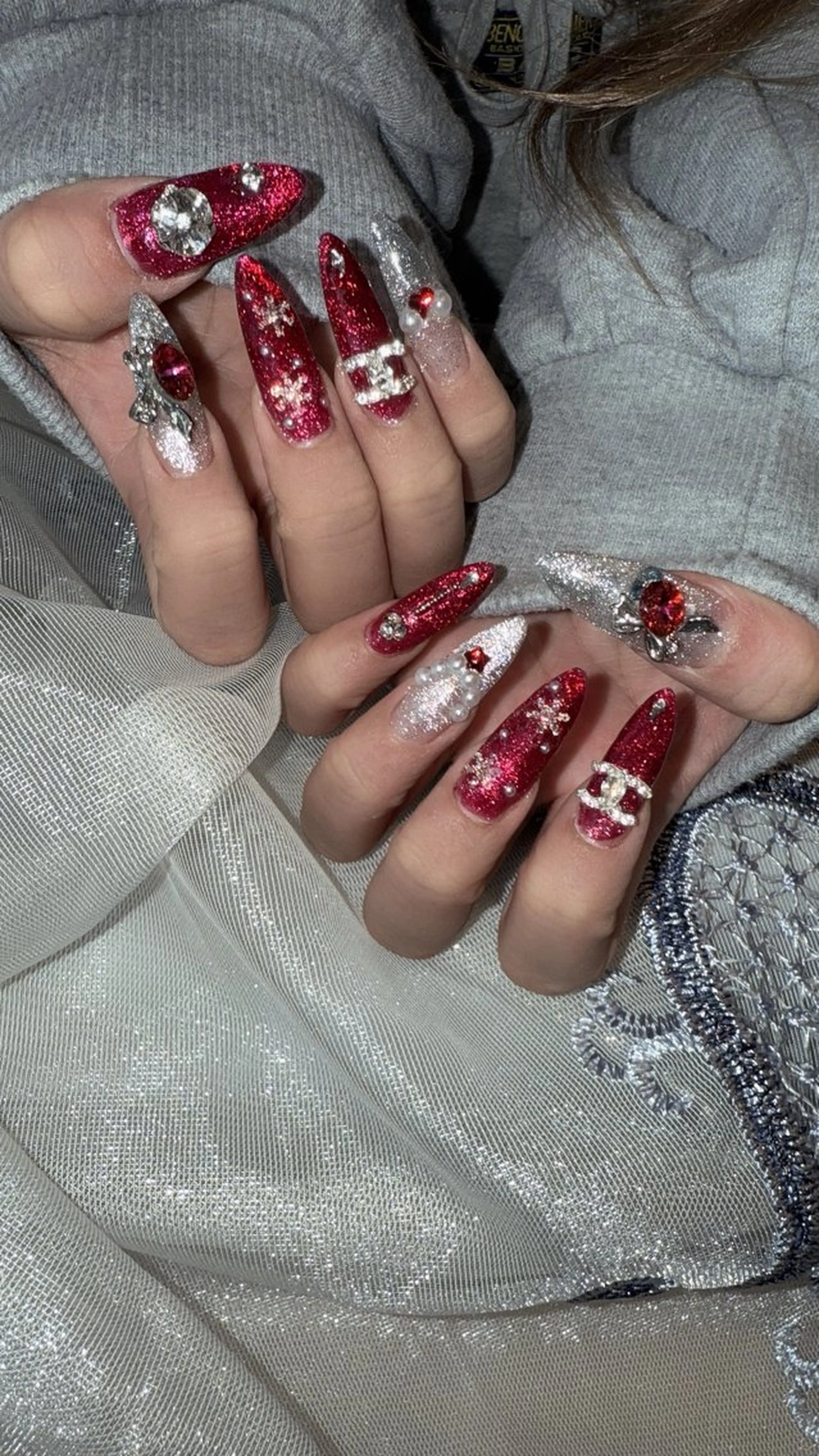 ネイル 冬ネイル クリスマス 君美ネイル所属・南田 リジュンのネイルデザイン