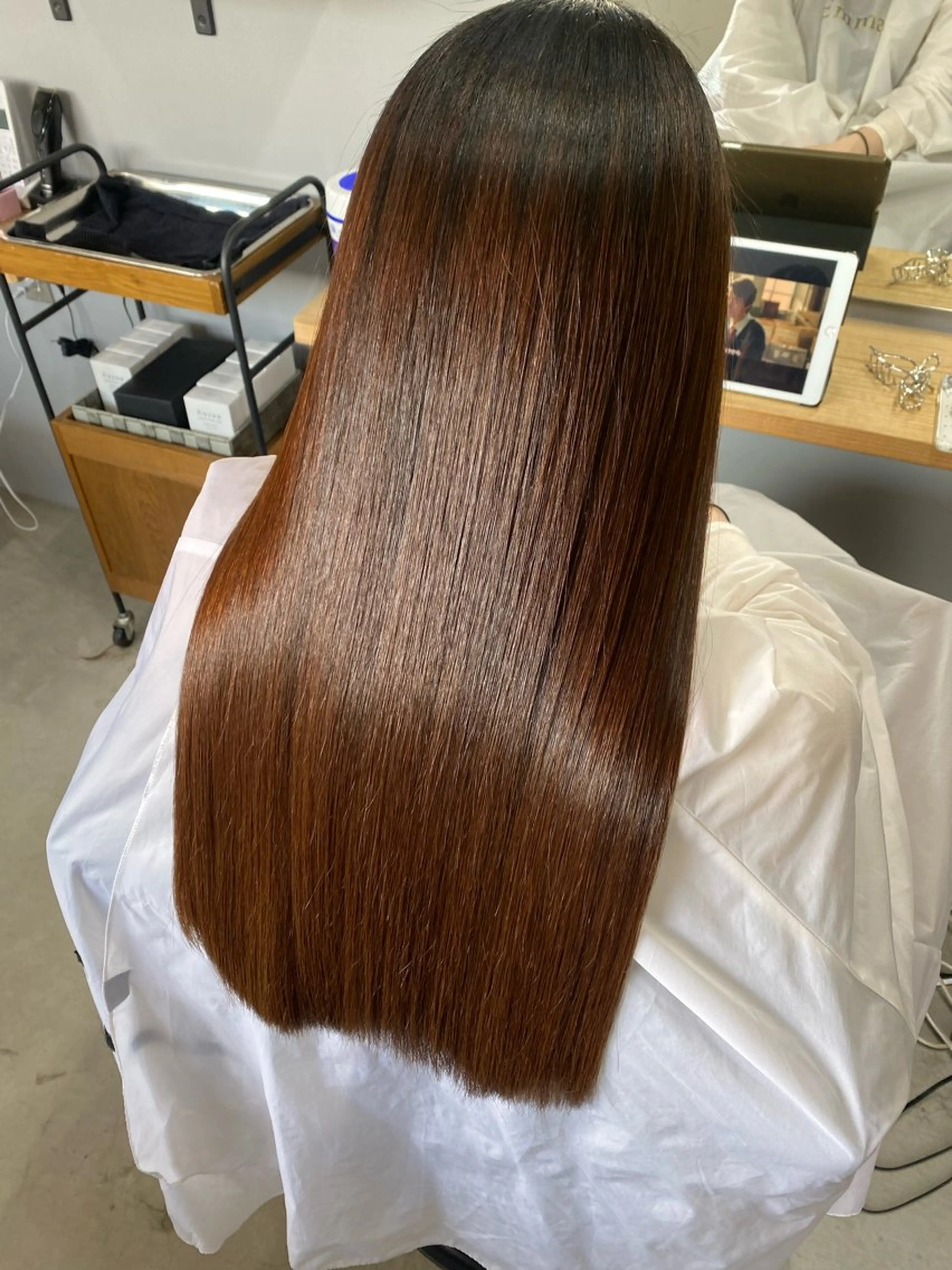 ロング 縮毛矯正 佐藤 綾香のヘアスタイル