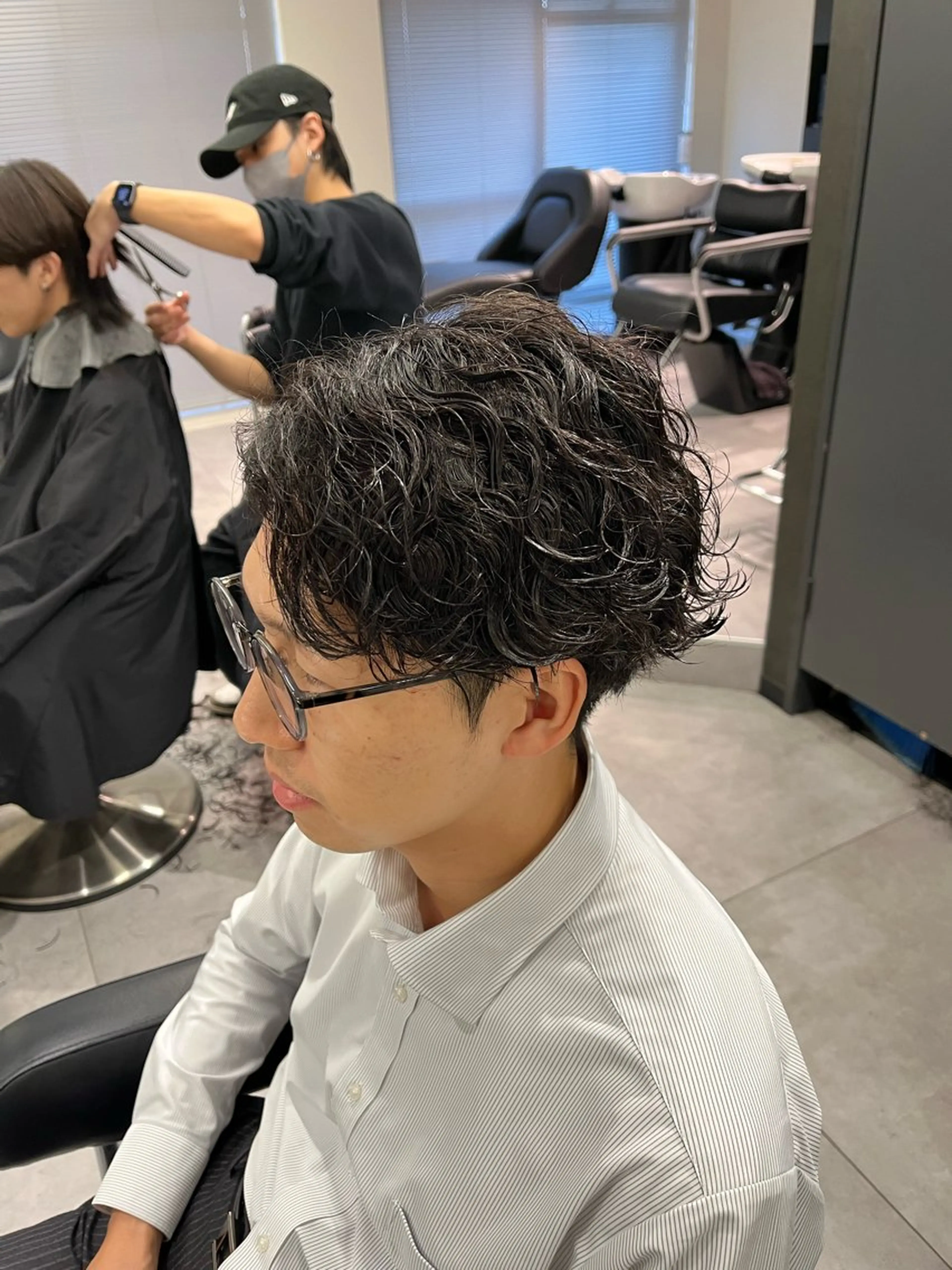 ミディアム パーマ メンズ ツイストスパイラル/ 😈波巻き/いっさのヘアスタイル