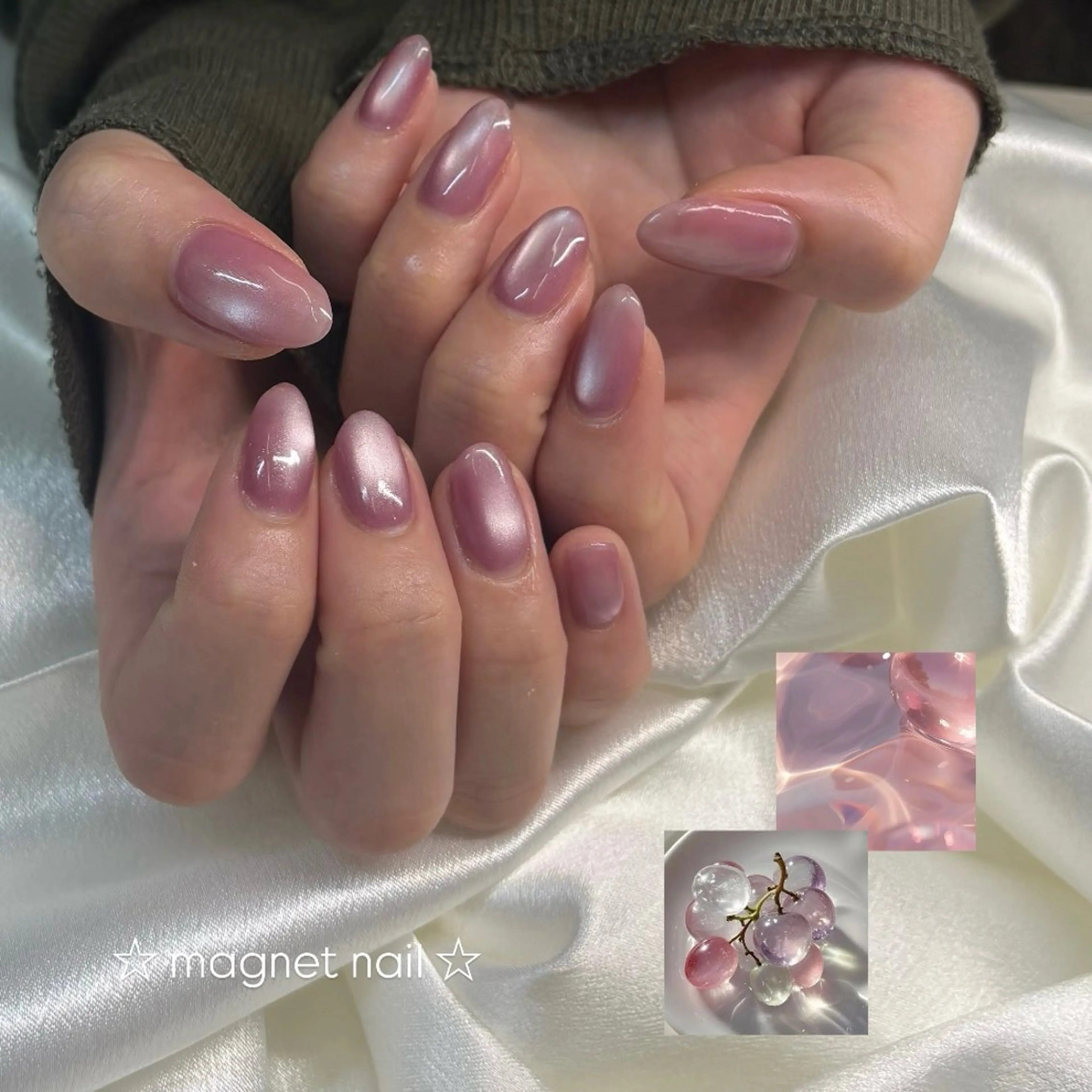 ネイル マグネットネイル ハンドネイル Ajourenail 【mako】のネイルデザイン