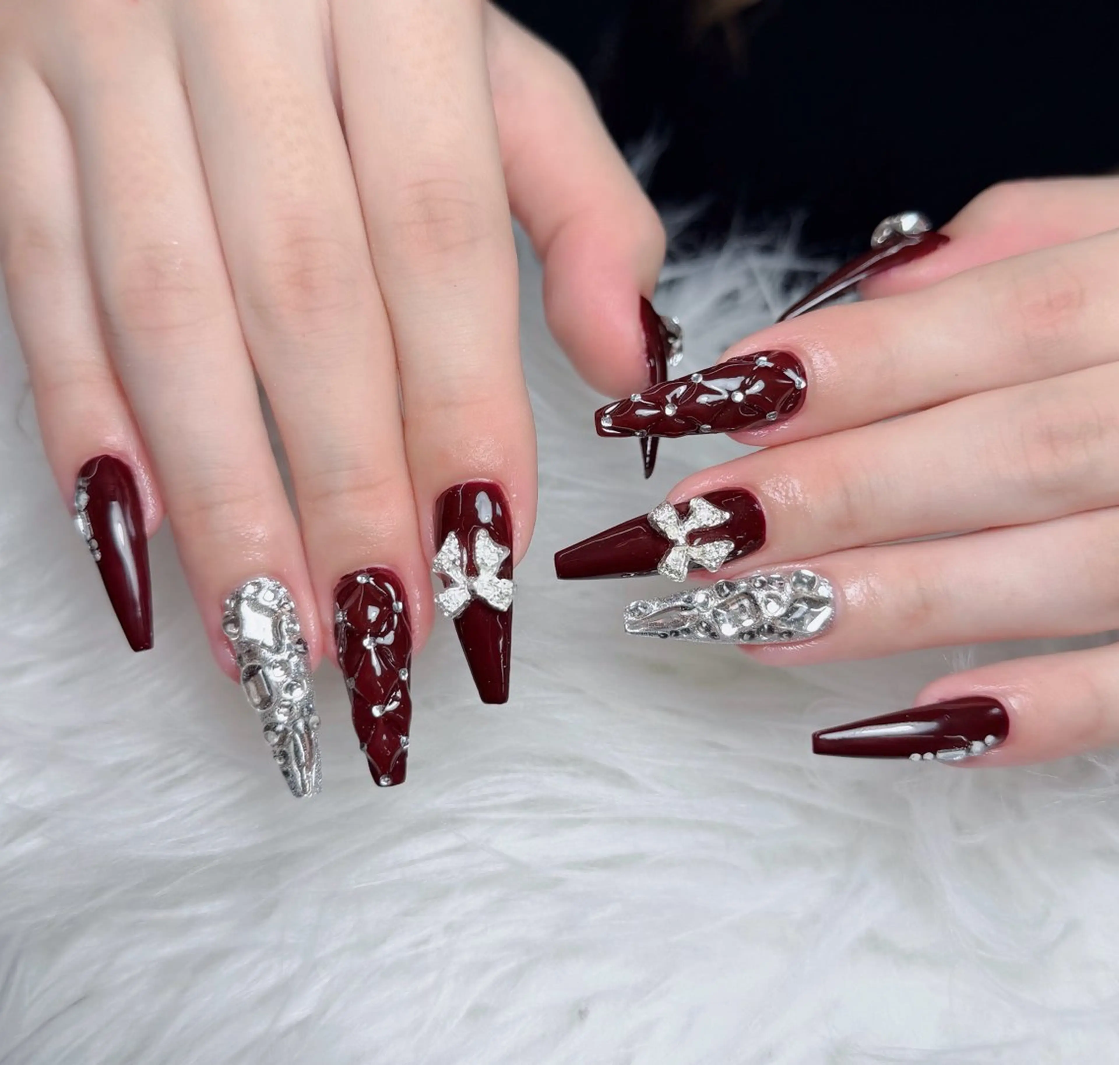 ネイル アートネイル フレンチネイル ジェルネイル 韓国ネイル マグネットネイル ハンドネイル Lenie Nail Okuboのネイルデザイン