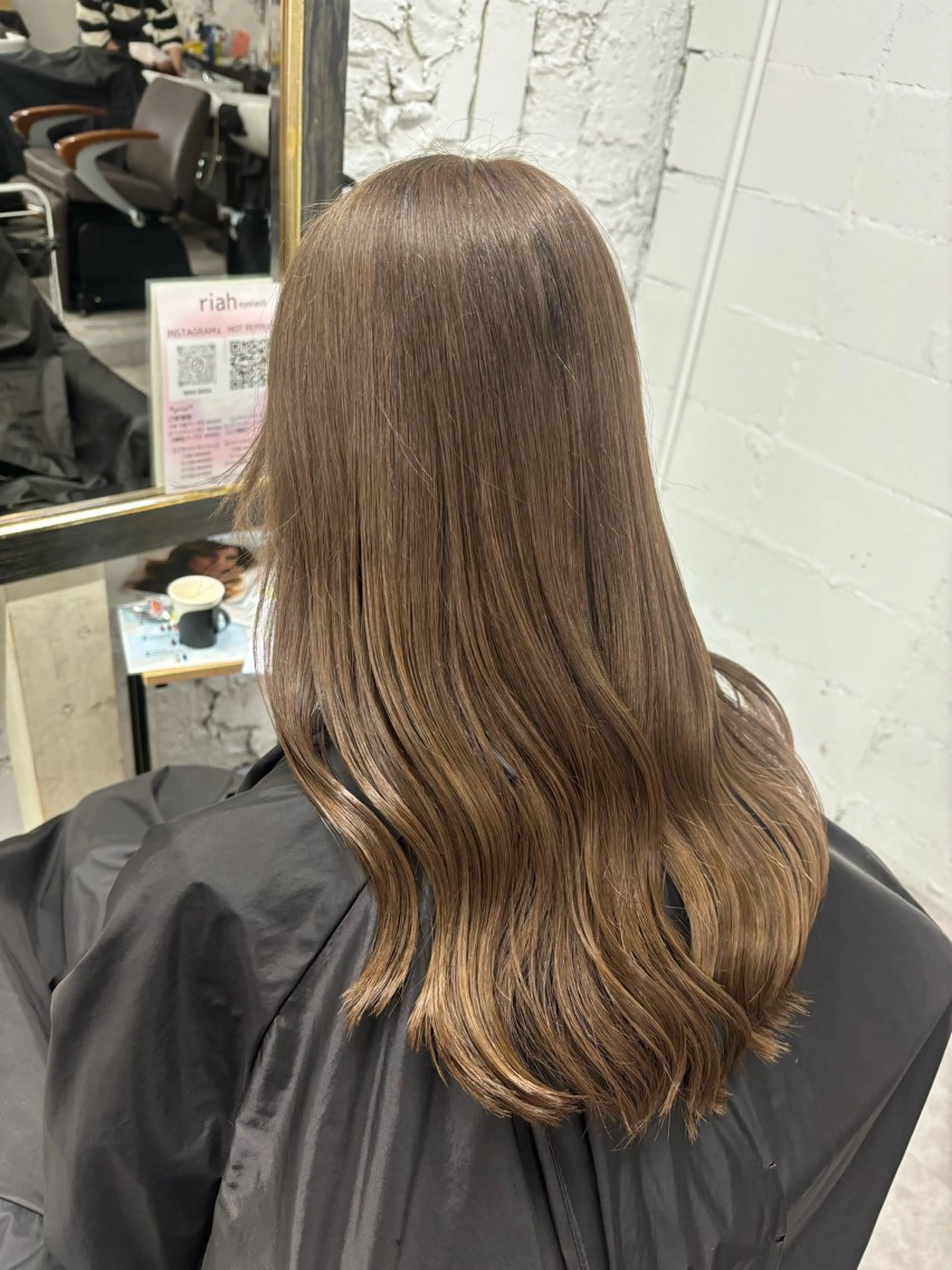 ミディアム カラー ハイトーン/ダブル カラー/akihoのヘアスタイル