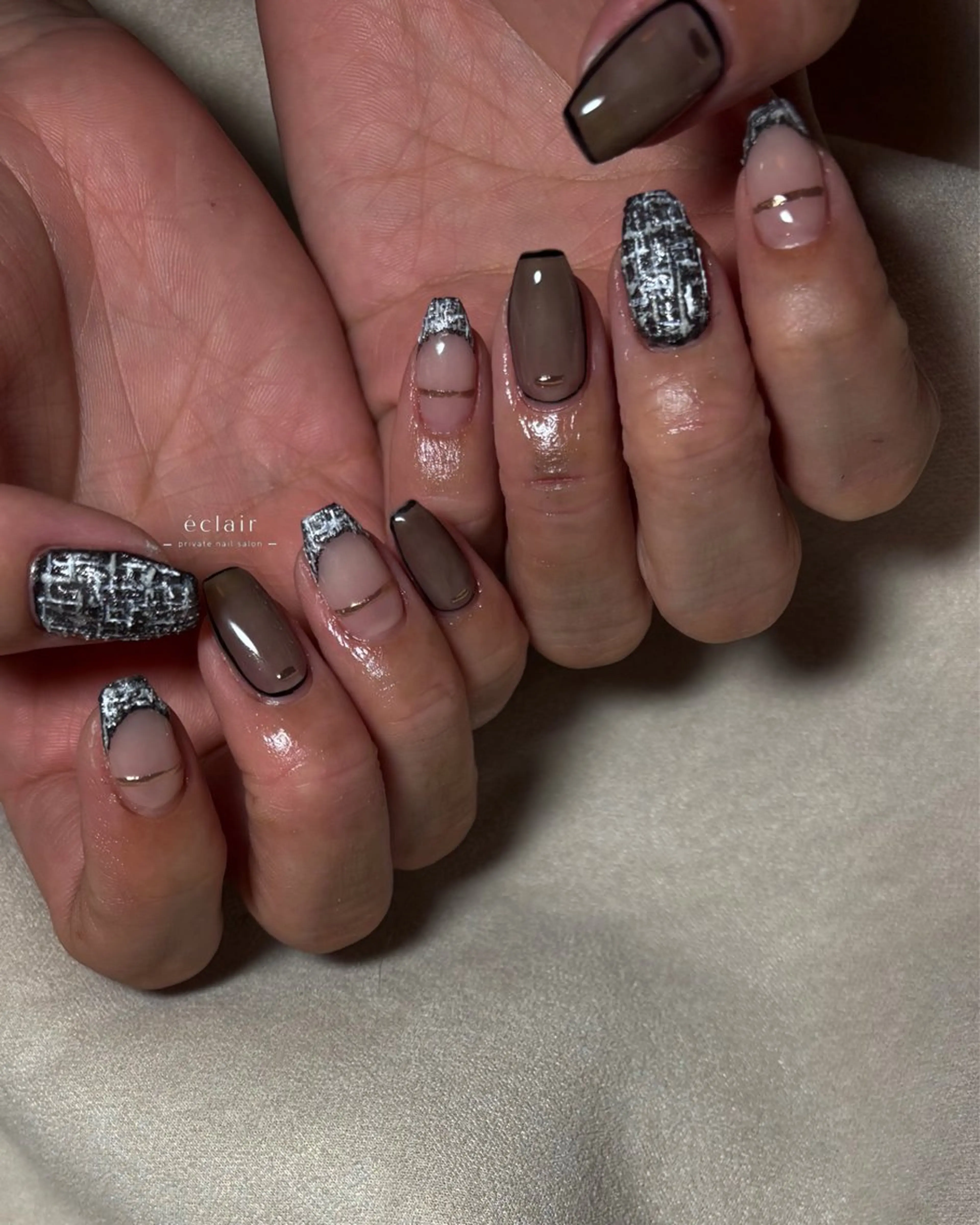 ネイル ハンドネイル - Éclair - hitomiのネイルデザイン
