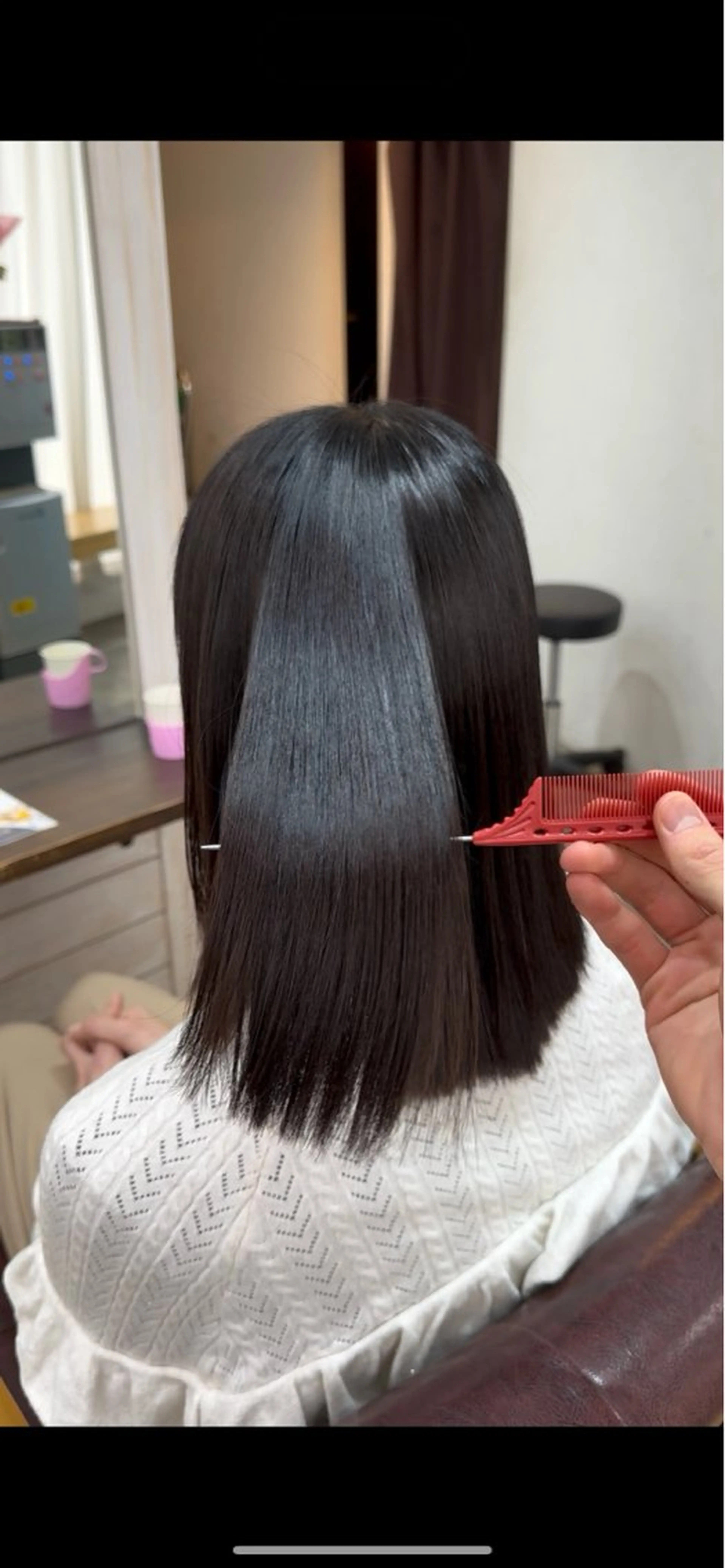 ロング 縮毛矯正 トリートメント ALLENhair 森野太一のヘアスタイル