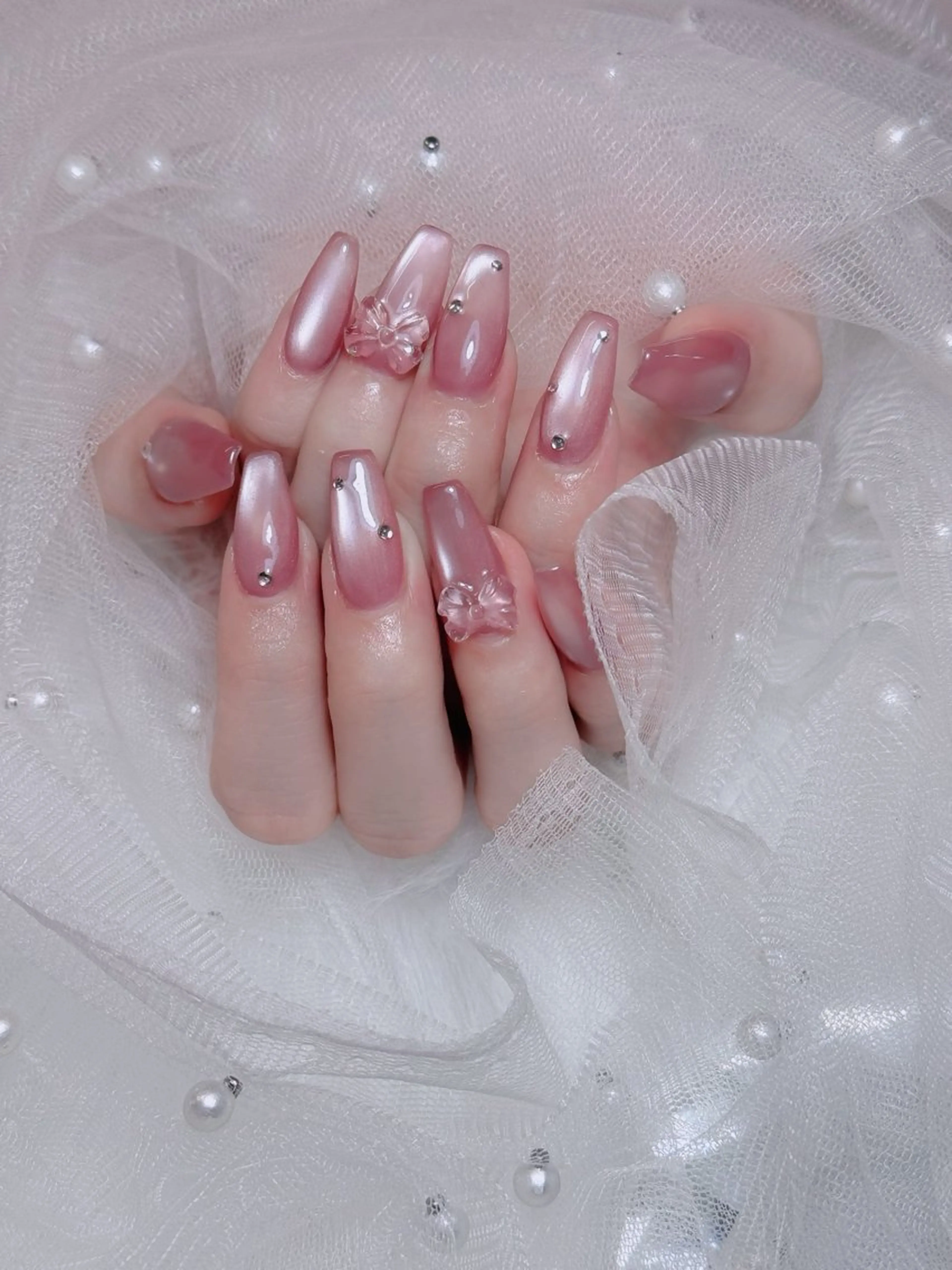 ネイル オーロラネイル チークネイル フットネイル フレンチネイル 韓国ネイル Lumi Nail 新大久保3‘のネイルデザイン