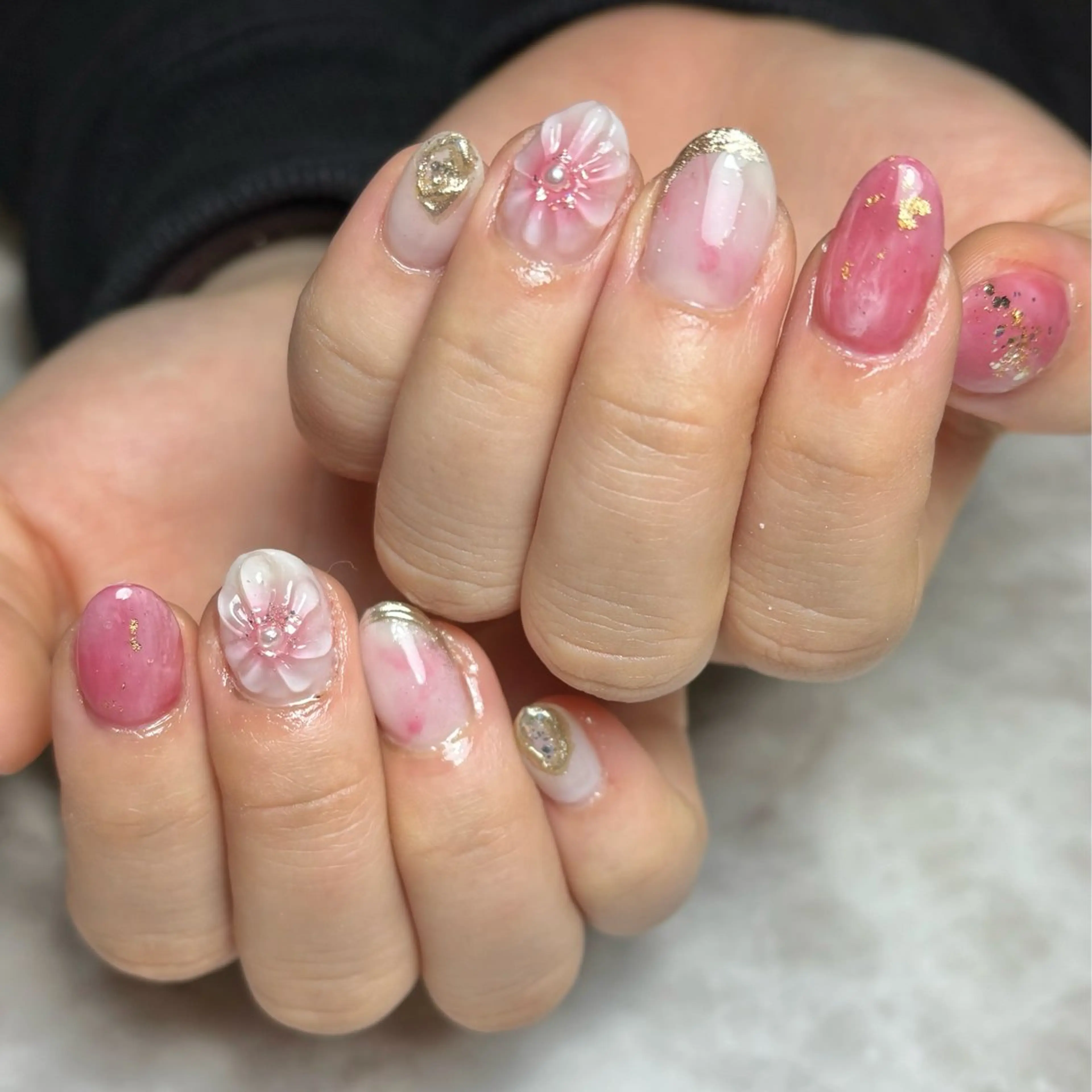 ネイル 成人式 ハンドネイル NAILSALON en+所属・NAILSALON en+沖縄市美原のネイルデザイン