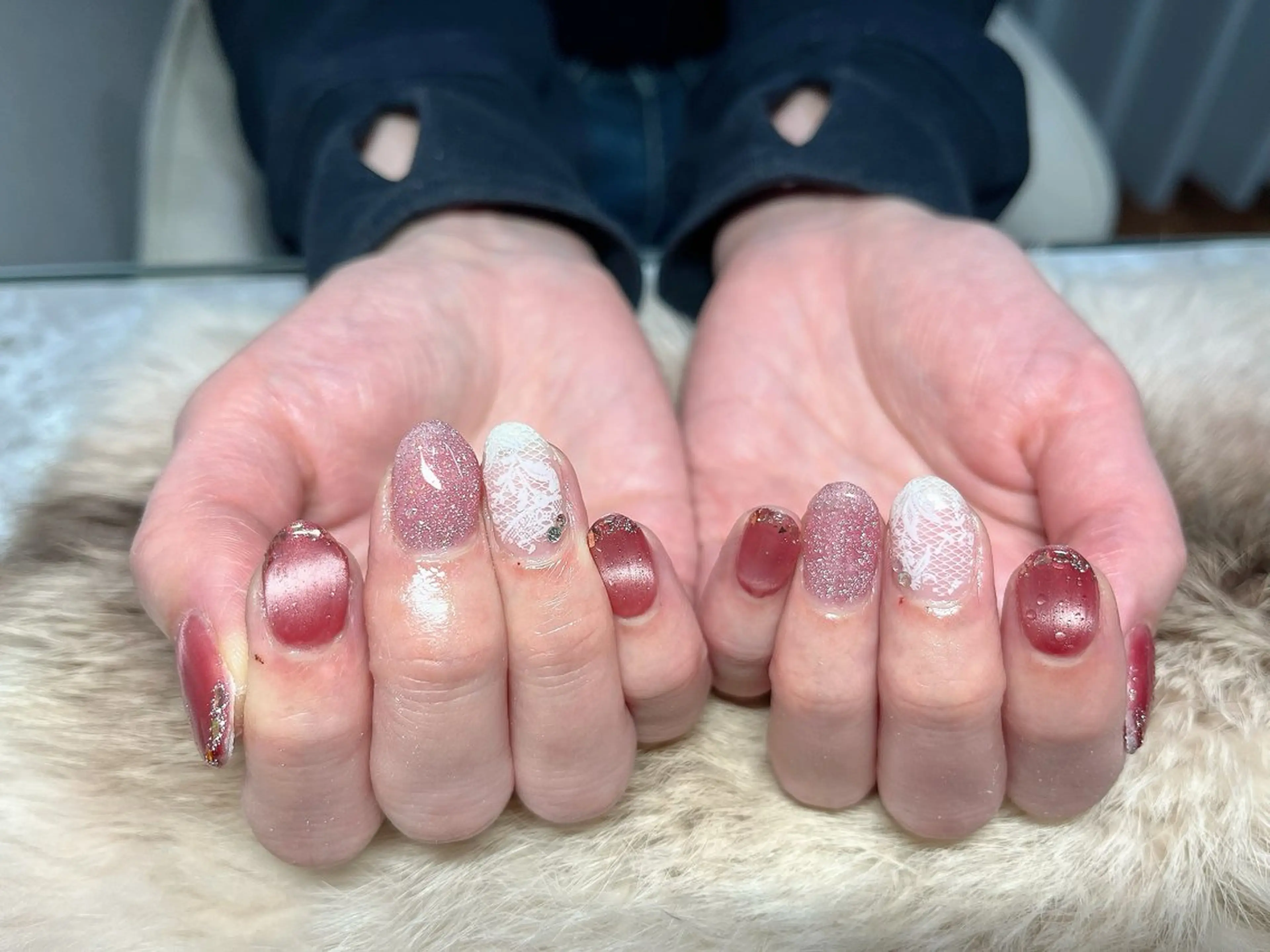 ネイル レース ハンドネイル Nail ecxia ／Reikaのネイルデザイン
