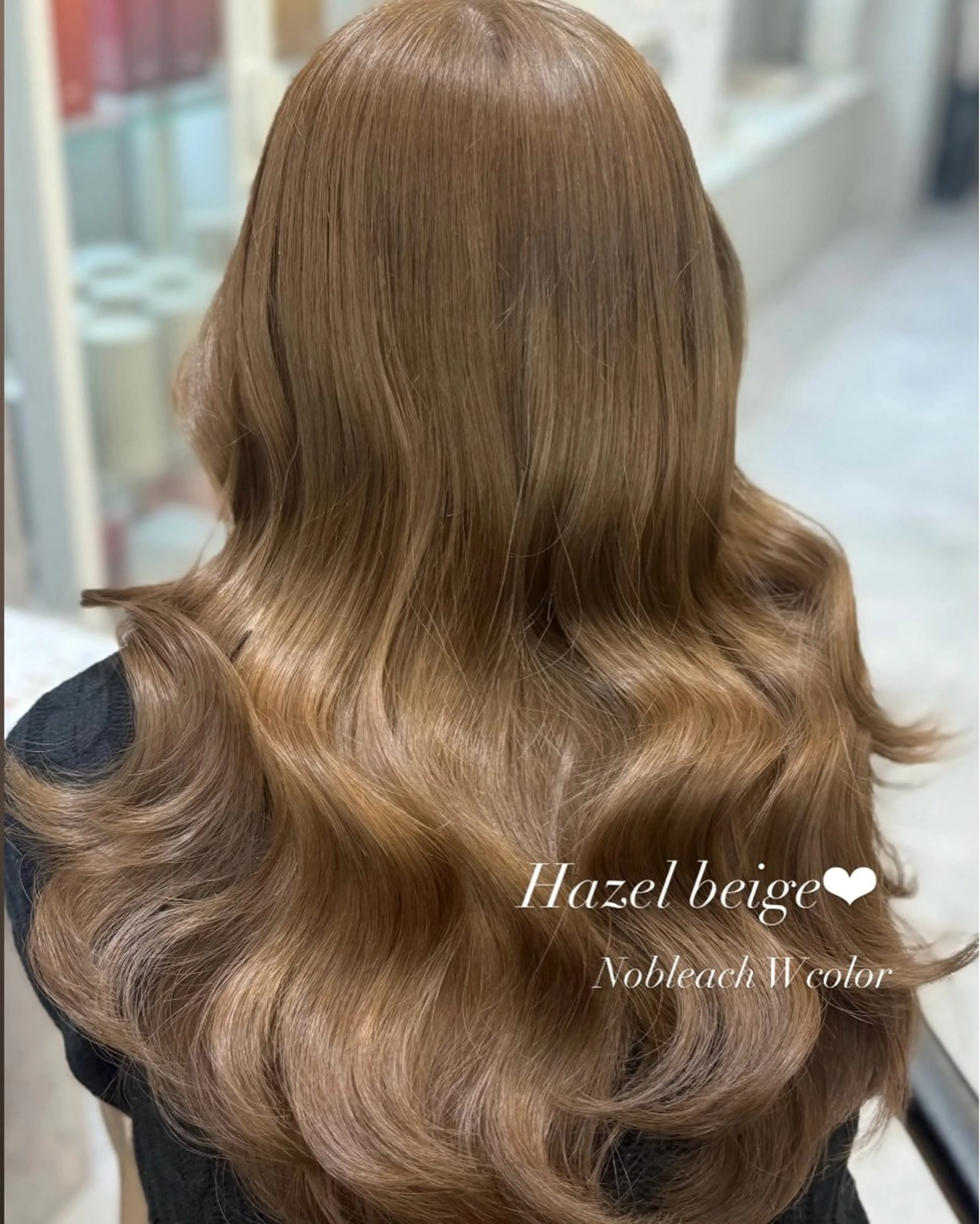 ロング カット ヘアカラー トリートメント Mirai/ 艶カラー/暖色カラーのヘアスタイル