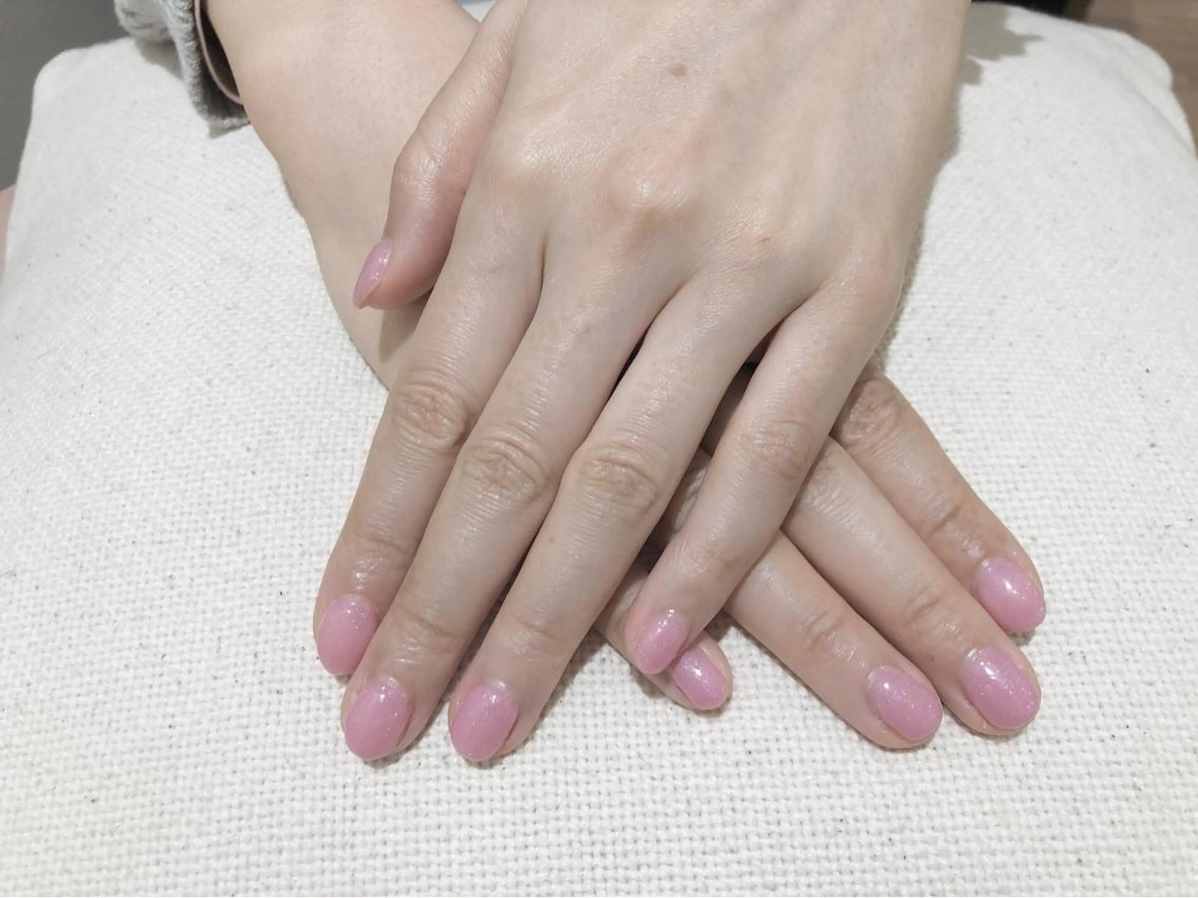 ネイル クリアネイル ピンク 🌼志岐 恵🌼のヘアスタイル