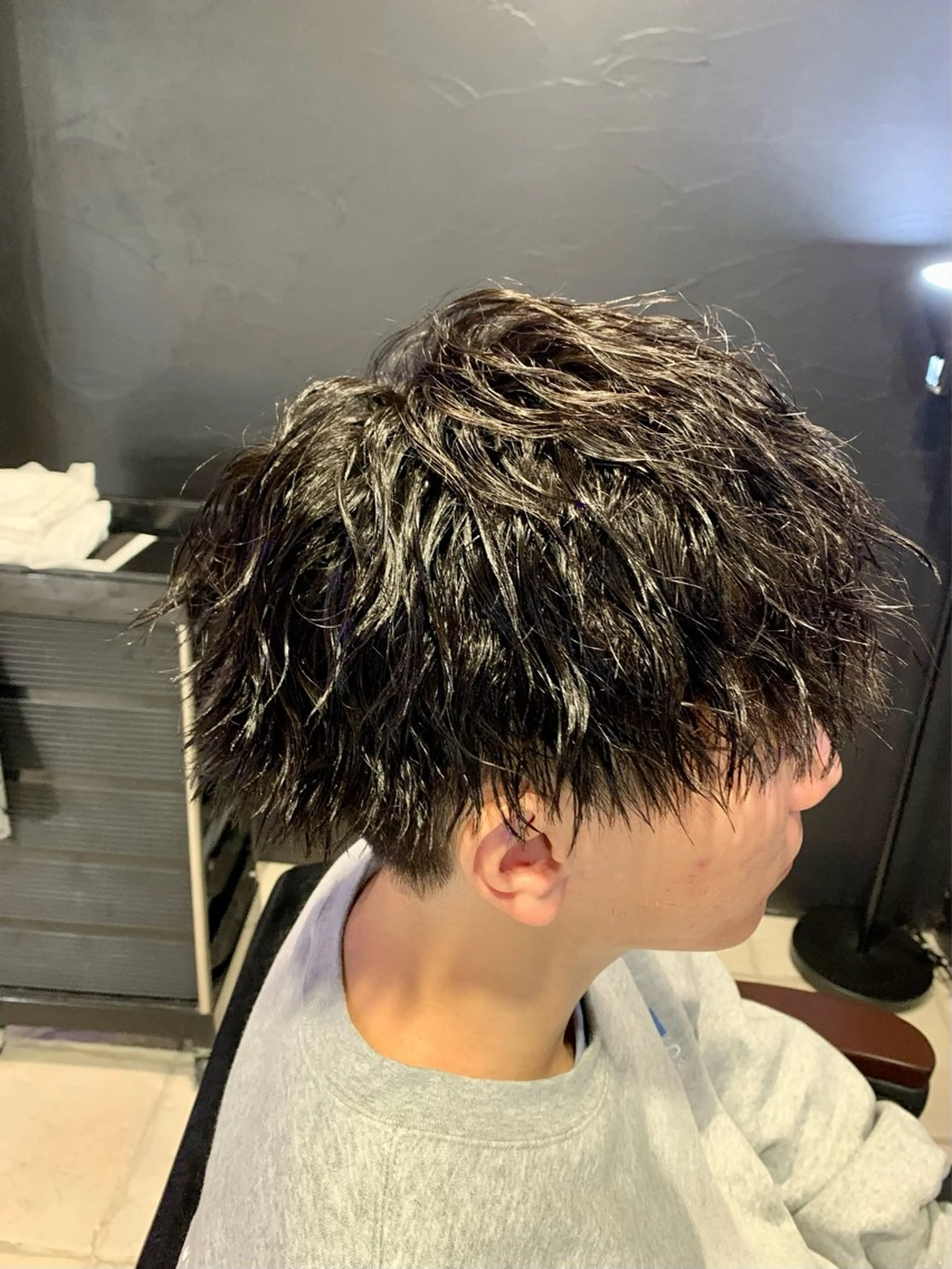 ショート メンズ メンズパーマ/難波/ 心斎橋　室園亮佑のヘアスタイル