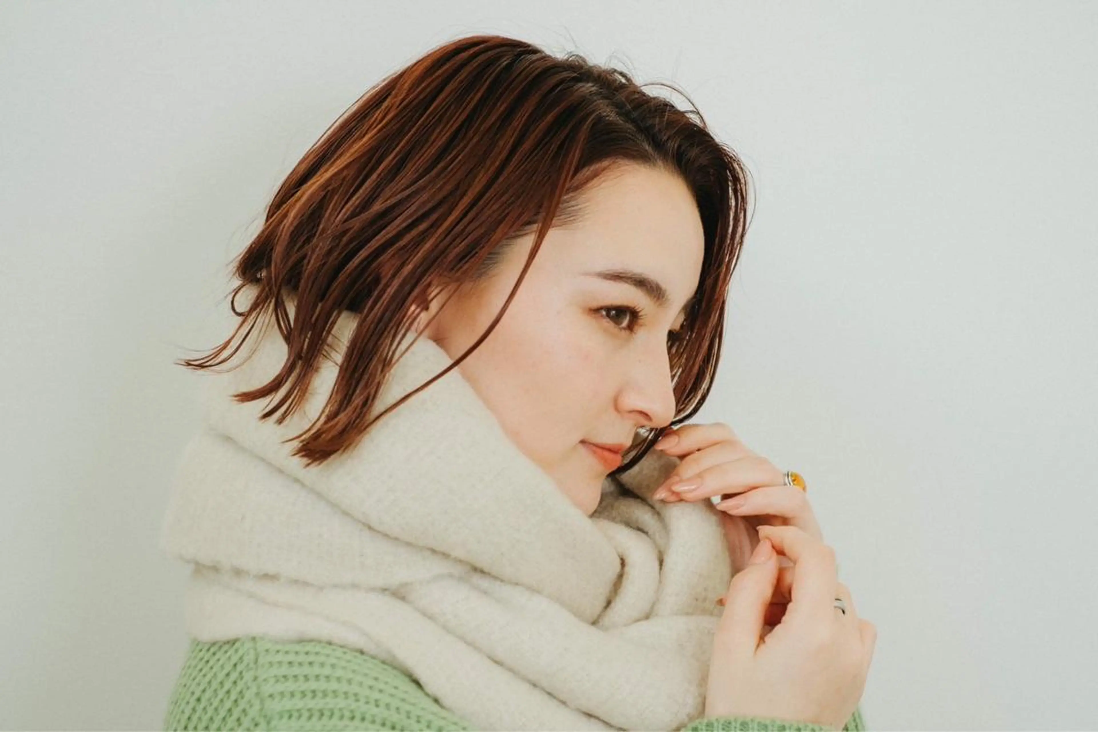 ショート カラー 田中 梨緒のヘアスタイル